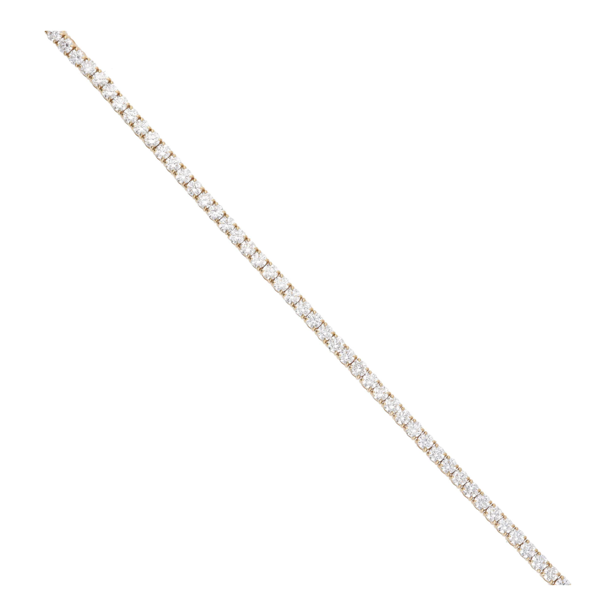 Laboratory Grown 5.00ct Diamond 18ct Yellow Gold Tennis Bracelet - Image 3