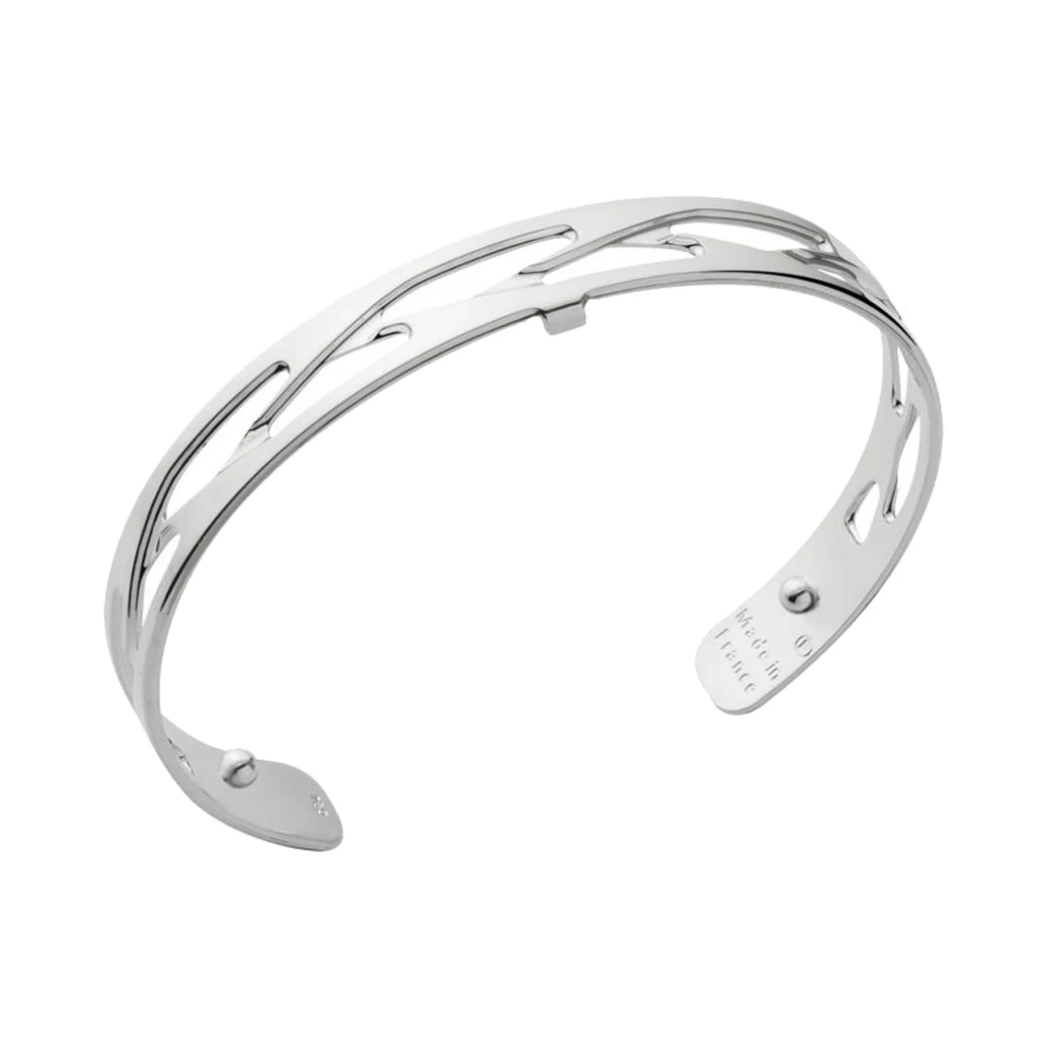 Les Georgettes 8mm Tresse Brass and Silver Plate Cuff Bracelet 70326451600