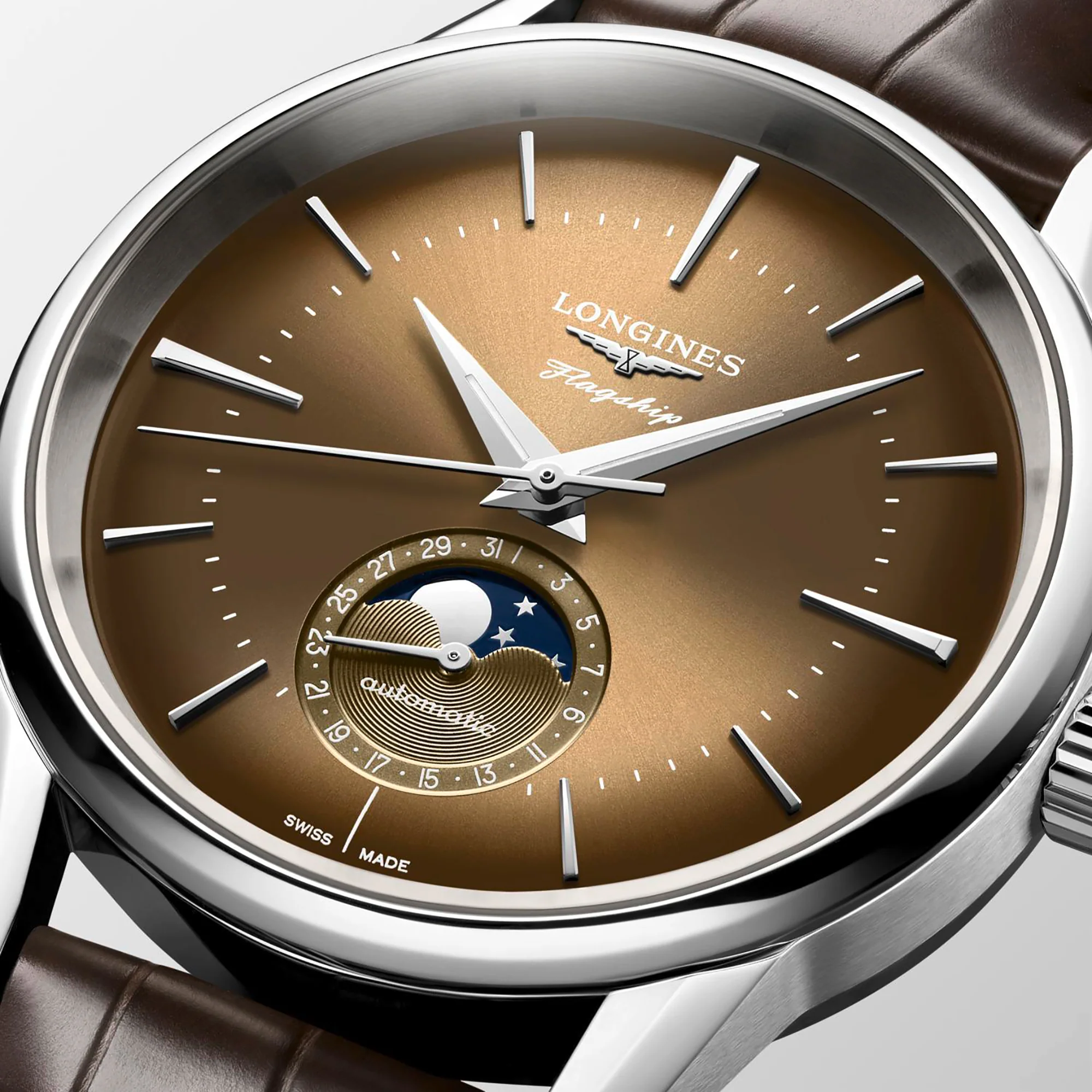 Longines FLAGSHIP HERITAGE MOONPHASE 38.5mm Automatic Watch L48154622 - Image 3