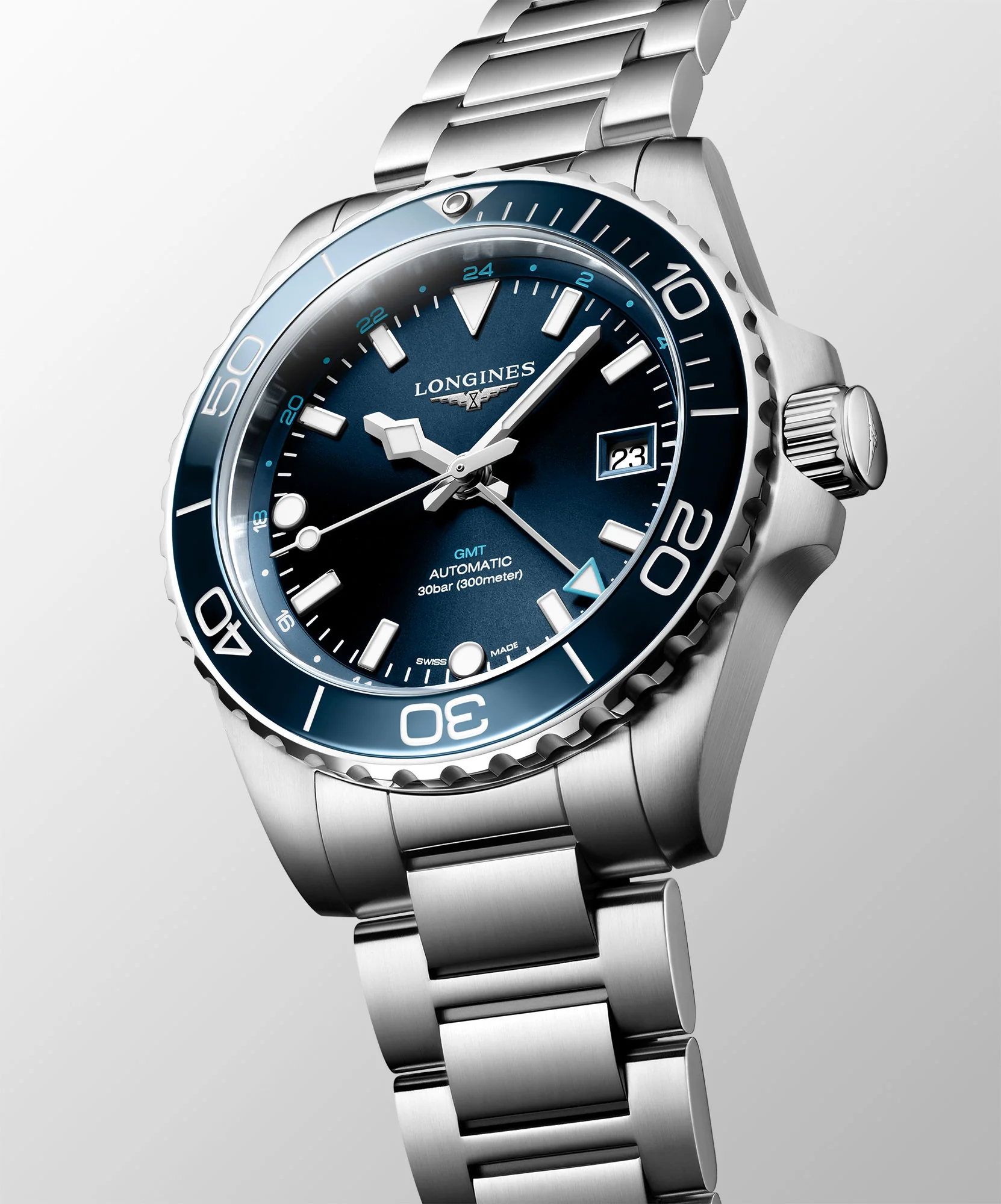 Longines HYDROCONQUEST GMT 41mm Automatic Watch L37904966 - Image 2