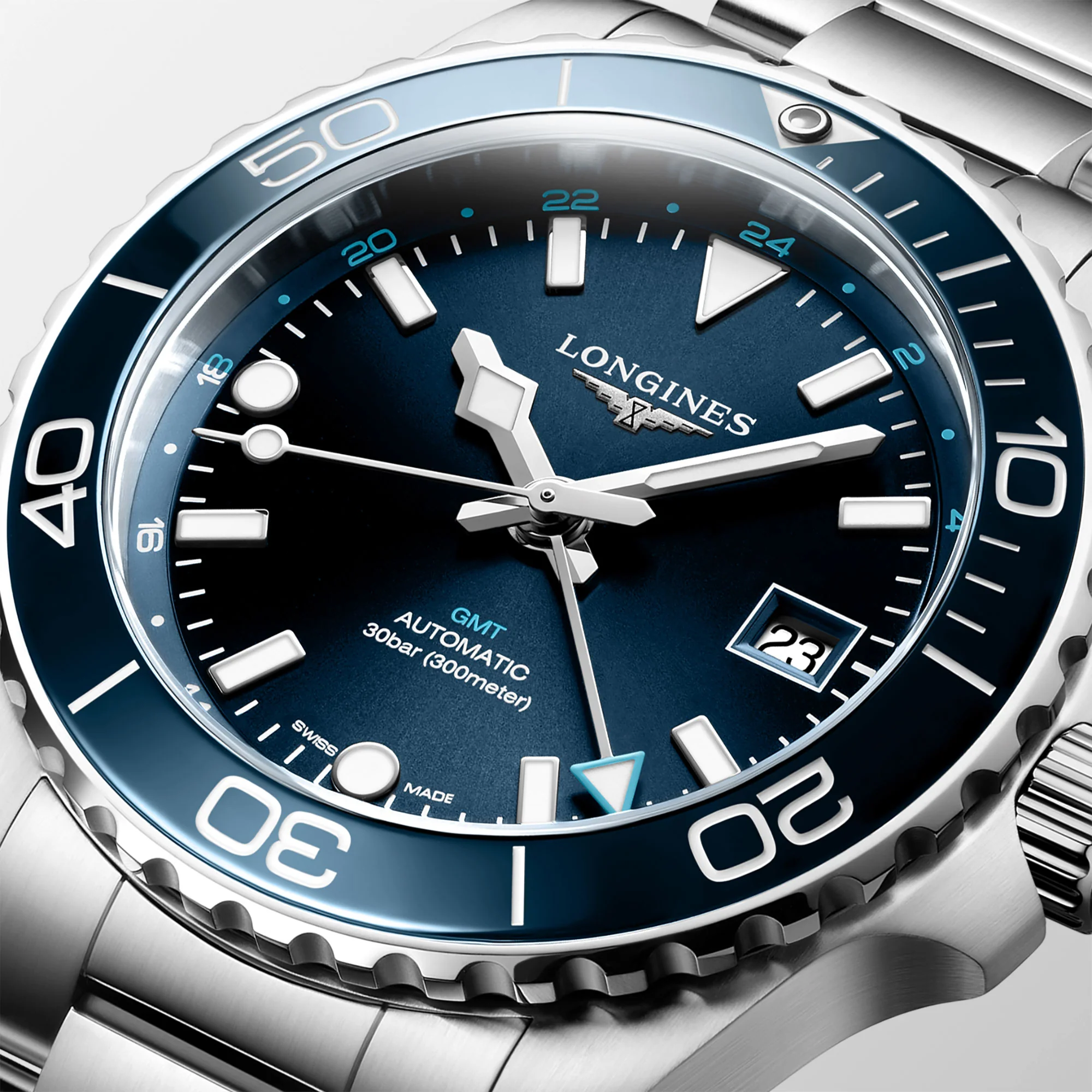 Longines HYDROCONQUEST GMT 41mm Automatic Watch L37904966 - Image 3