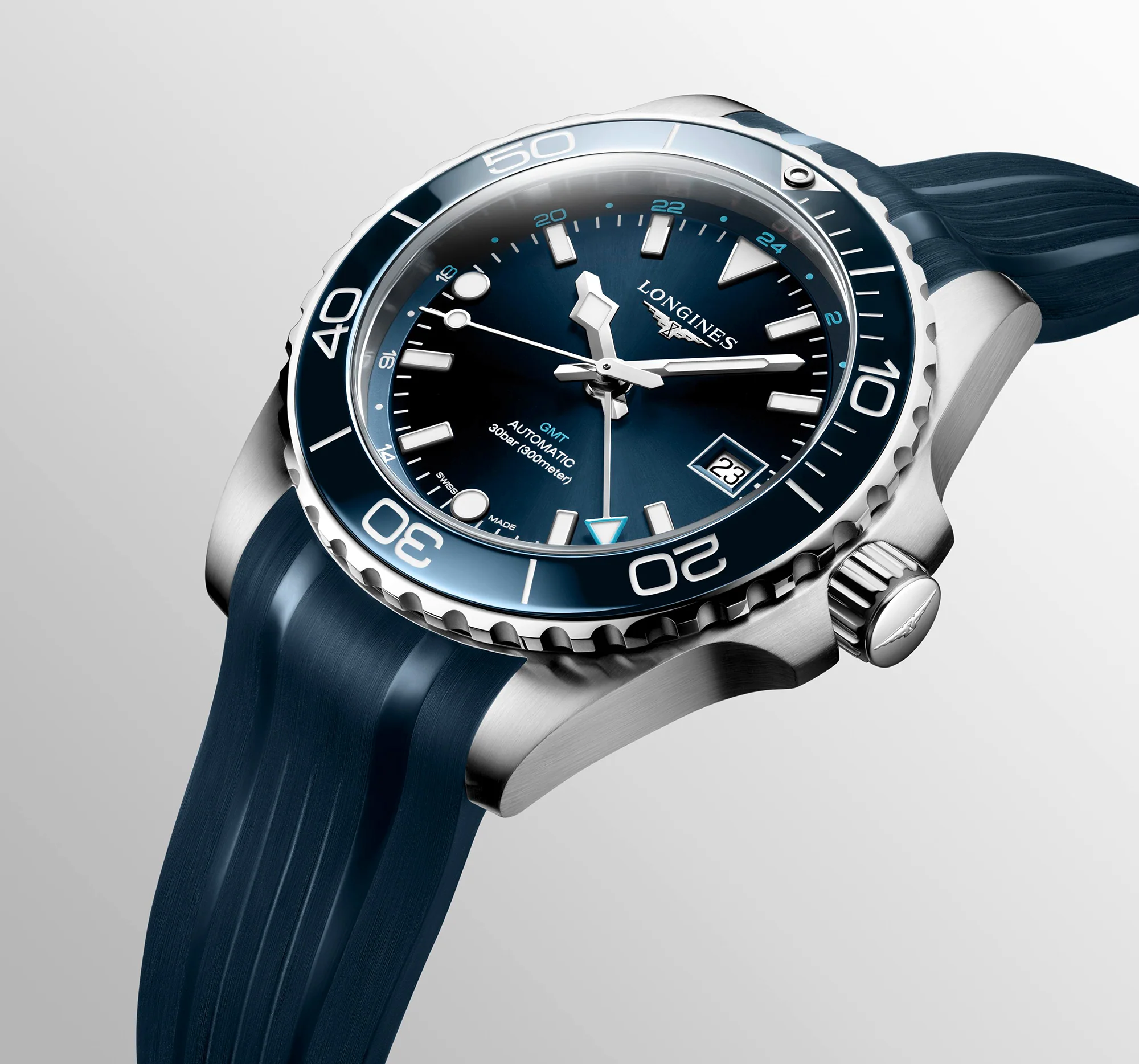 Longines HYDROCONQUEST GMT 41mm Automatic Watch L37904969 - Image 2