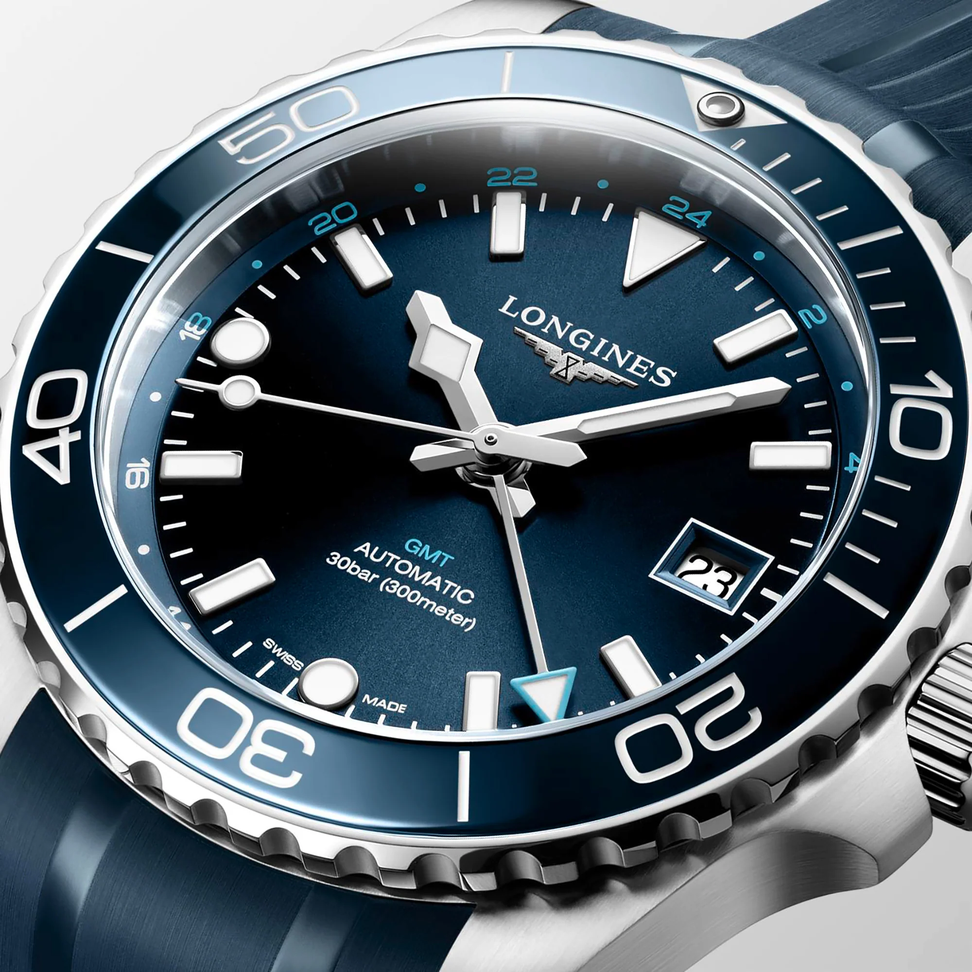 Longines HYDROCONQUEST GMT 41mm Automatic Watch L37904969 - Image 6