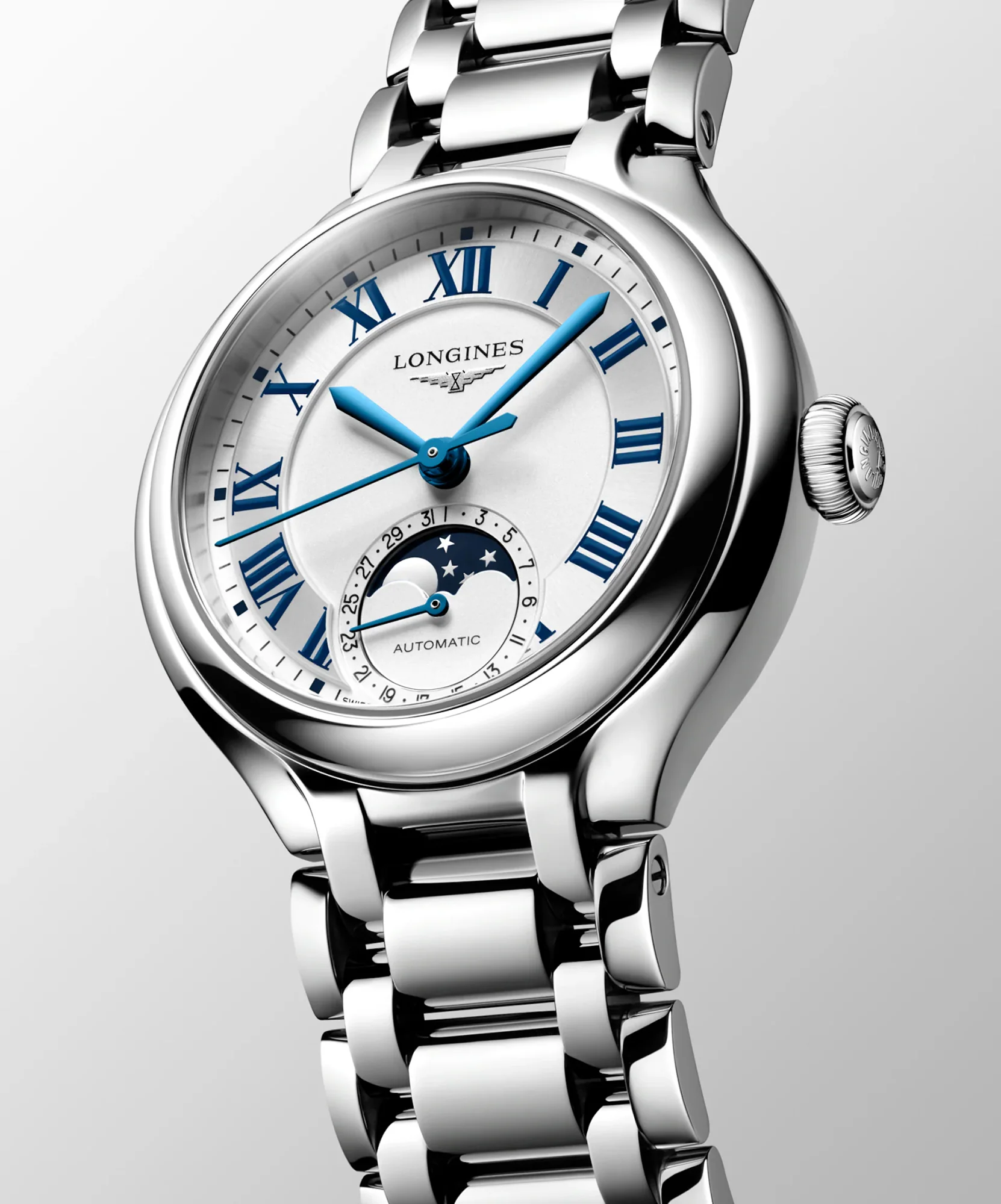 Longines PRIMALUNA MOONPHASE 34mm Automatic Watch L81264716 - Image 4