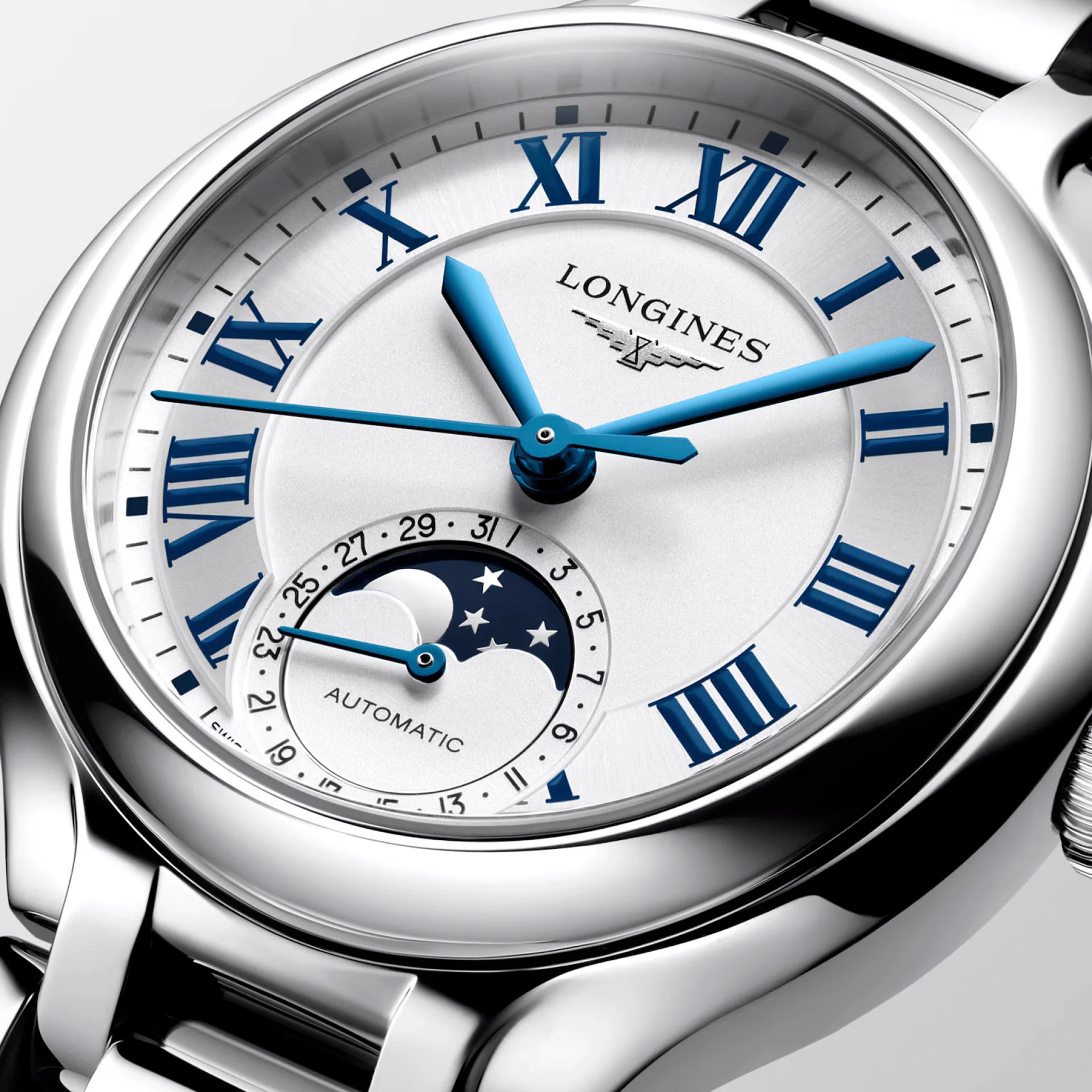 Longines PRIMALUNA MOONPHASE 34mm Automatic Watch L81264716 - Image 5