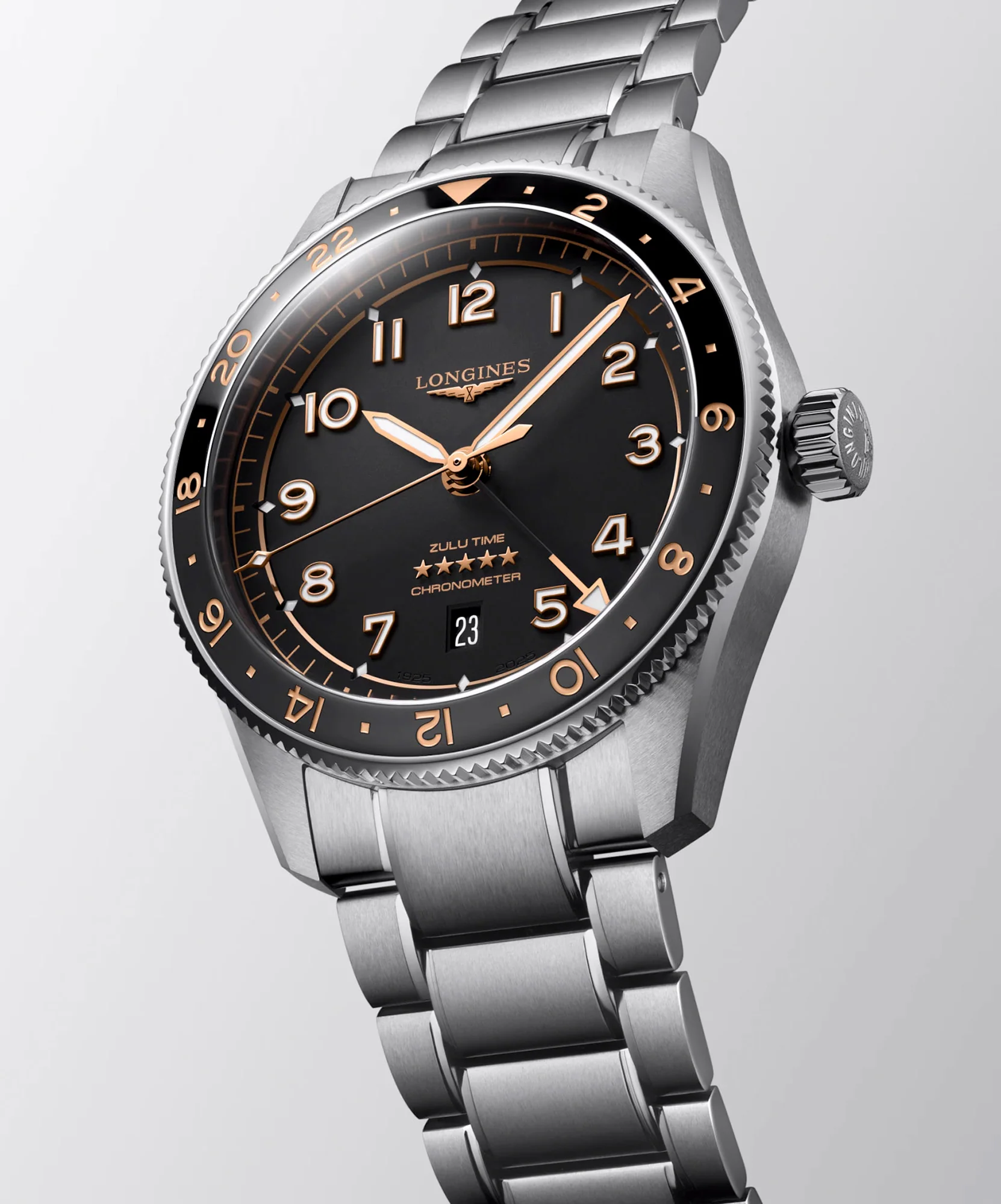 Longines SPIRIT ZULU TIME 42mm Automatic Watch L38124506 - Image 2