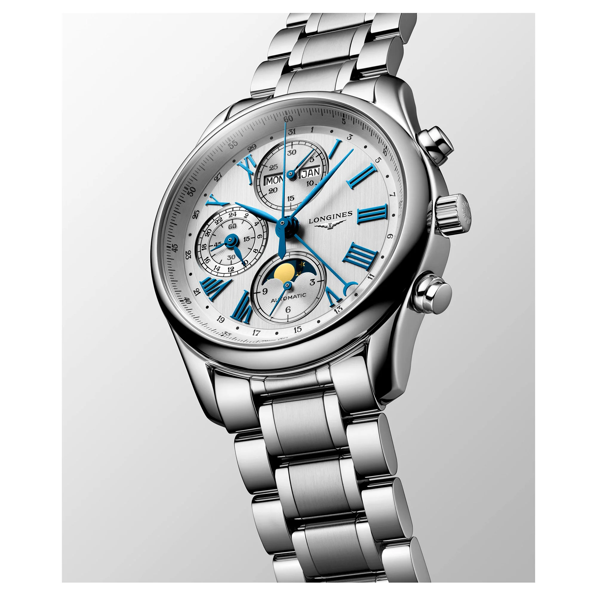 Longines MASTER COLLECTION Automatic Moonphase Chronograph 40mm Watch L26734716 - Image 2