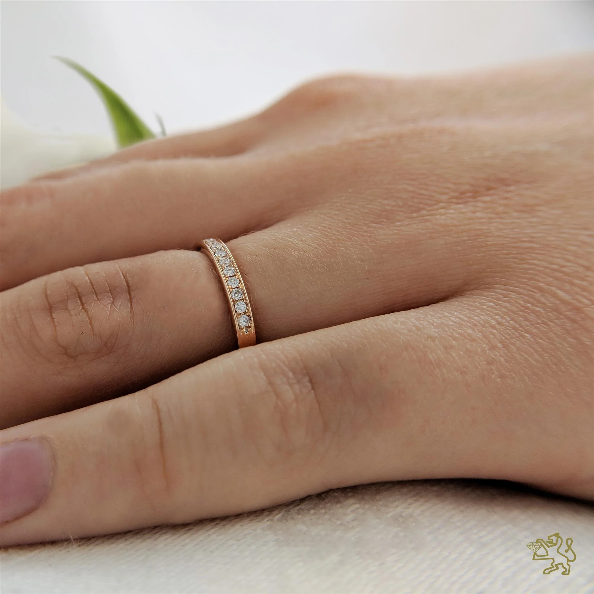Memoire Classic Bridal 0.15ct Diamond Rose Gold Ring - Image 2