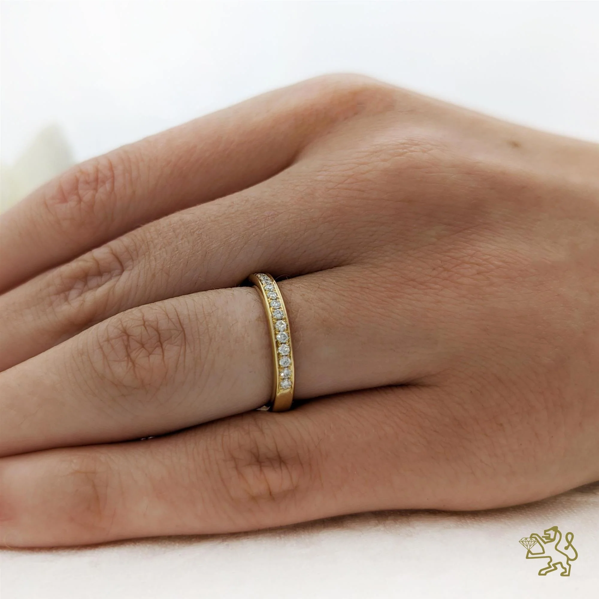 Memoire Classic Bridal 0.24ct Diamond Yellow Gold Ring - Image 2