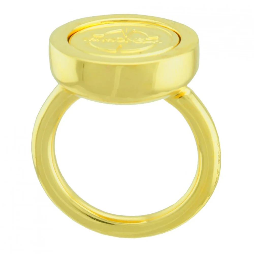 Mi Moneda Yellow Gold Plated Coin Ring