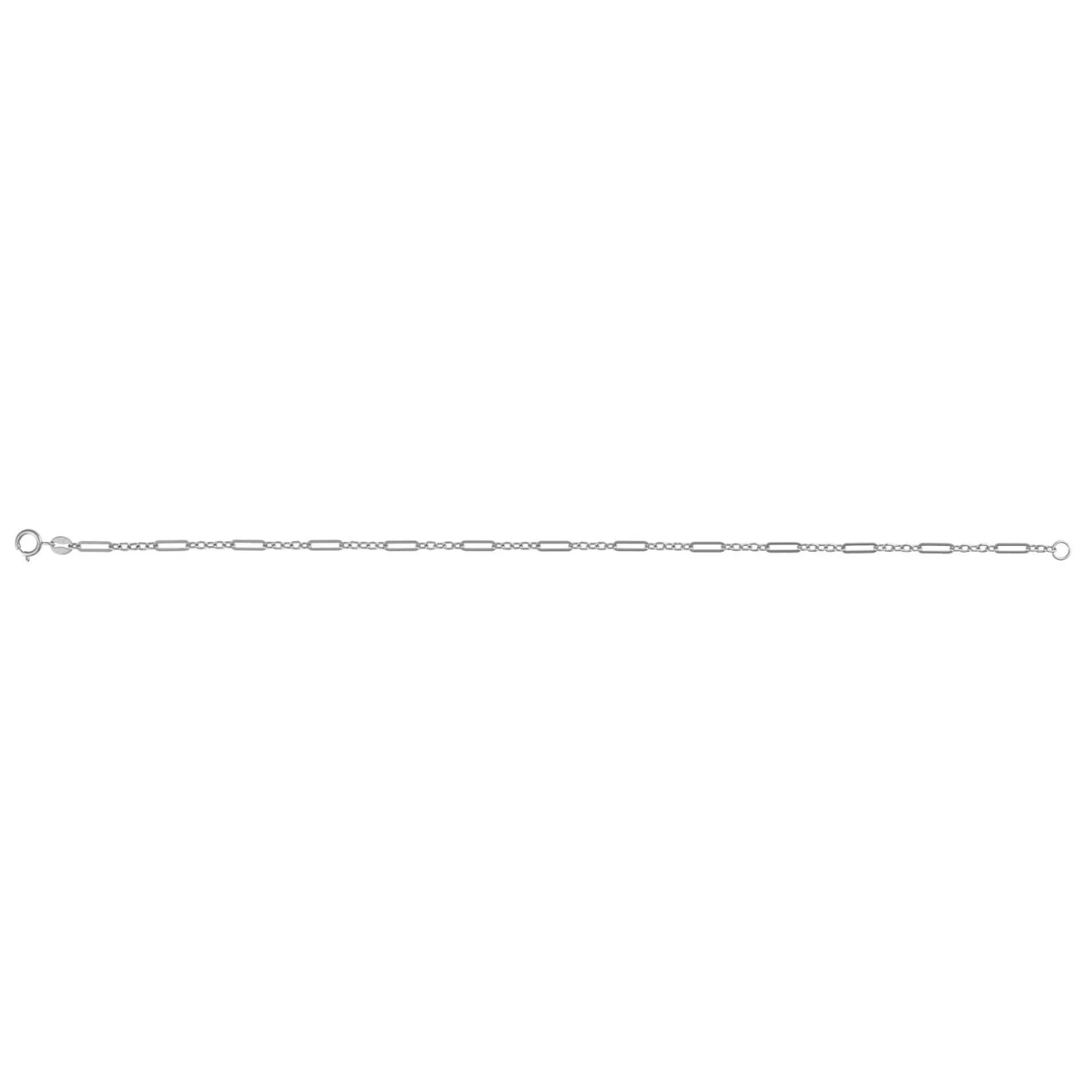 Mixed Length Link 9ct White Gold Bracelet - Image 3