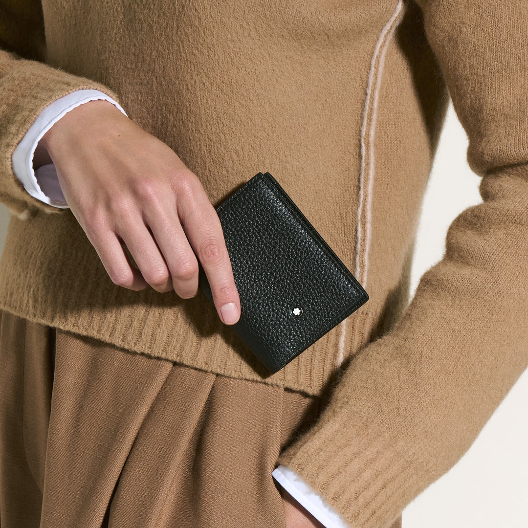 Montblanc Leather - Grain Card Holder 4CC Black MB199442 - Image 3