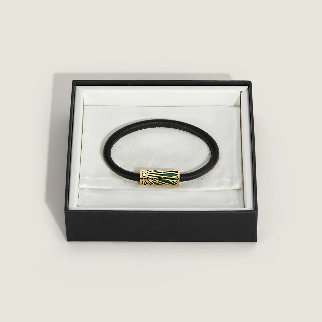 Montblanc Leather - Meisterstück The Origin Collection Green Bracelet - Image 3