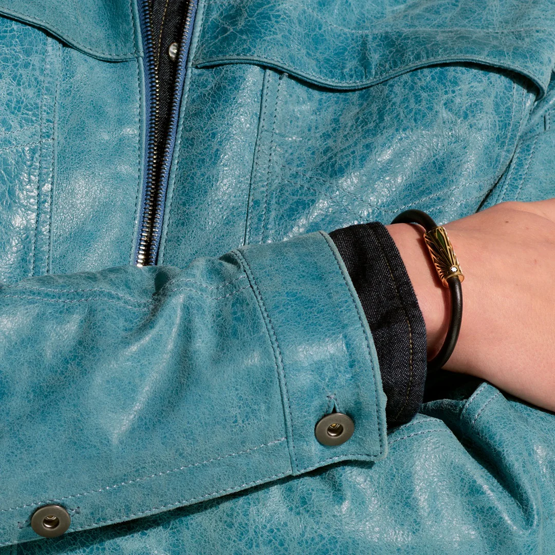 Montblanc Leather - Meisterstück The Origin Collection Green Bracelet - Image 6
