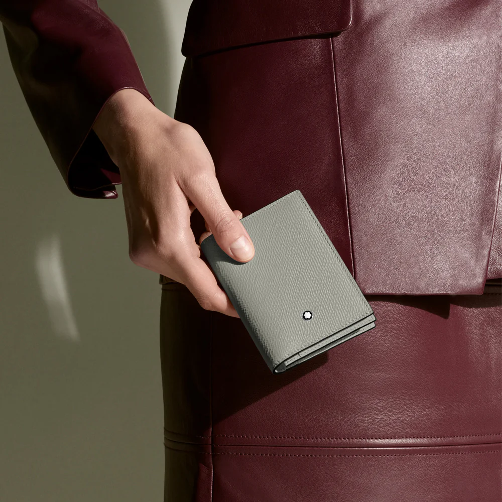 Montblanc Leather - Sartorial Card Holder 4CC Medium Grey - Image 2