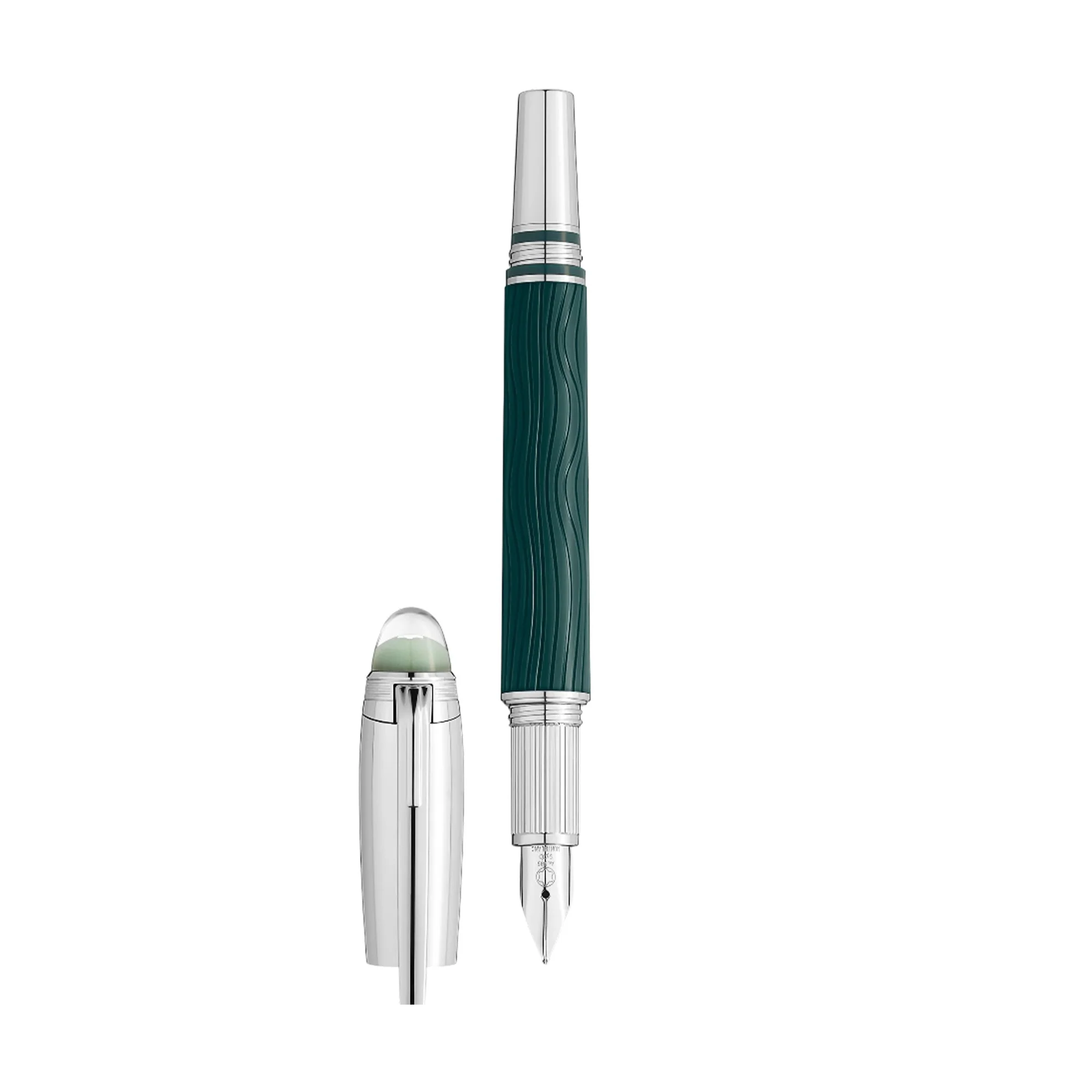 Montblanc Starwalker 132906 PolarGreen Metal Doue Fountain Pen - Image 3