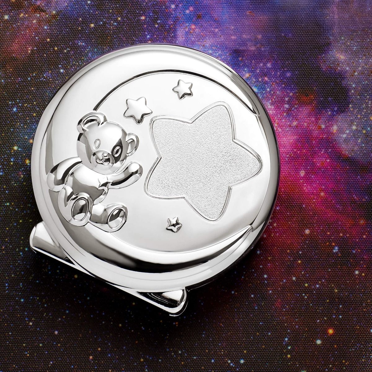 Silver Plated Moon and Stars Ted Money Box - Image 4