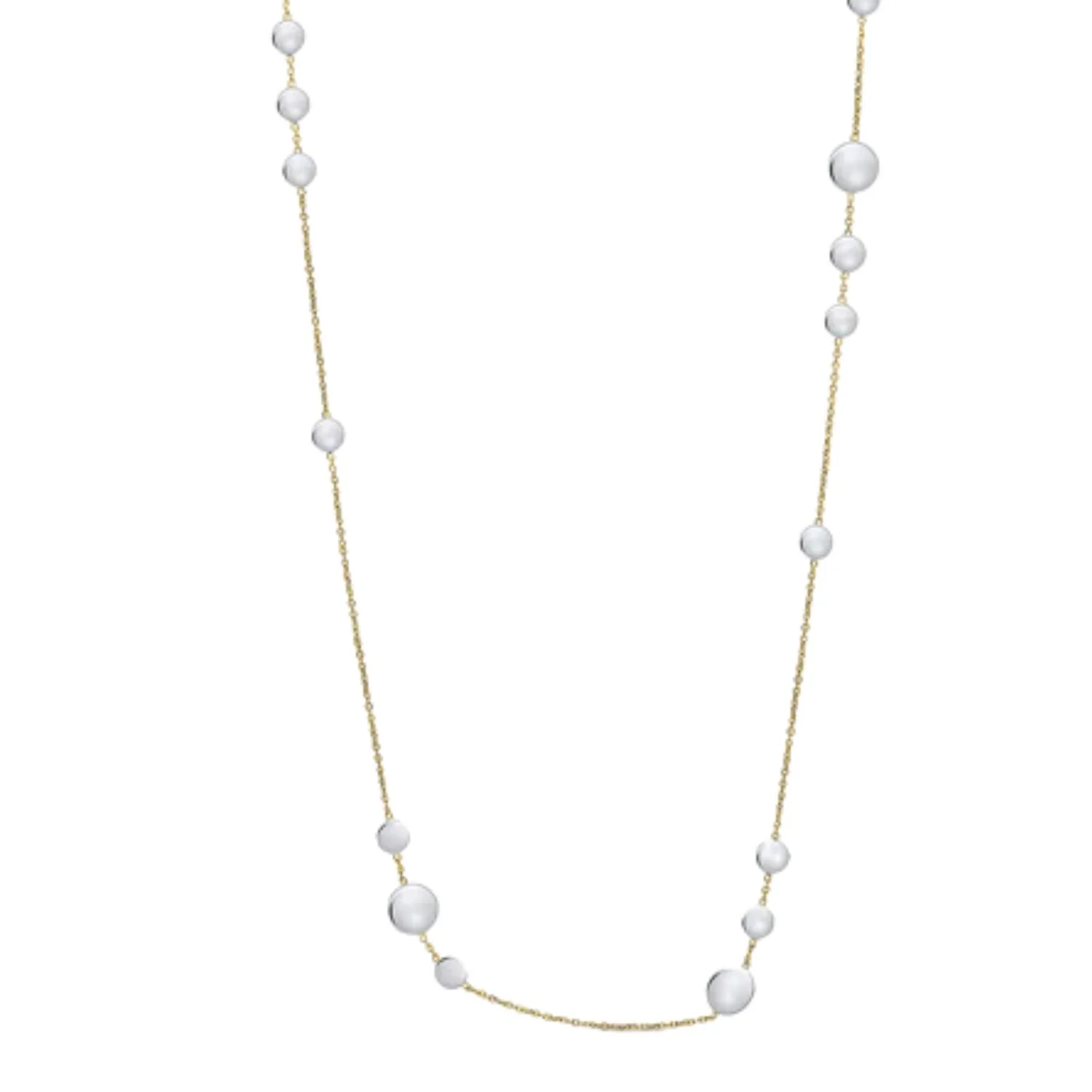 Multi Disc and Chain 9ct Yellow and White Gold Necklace