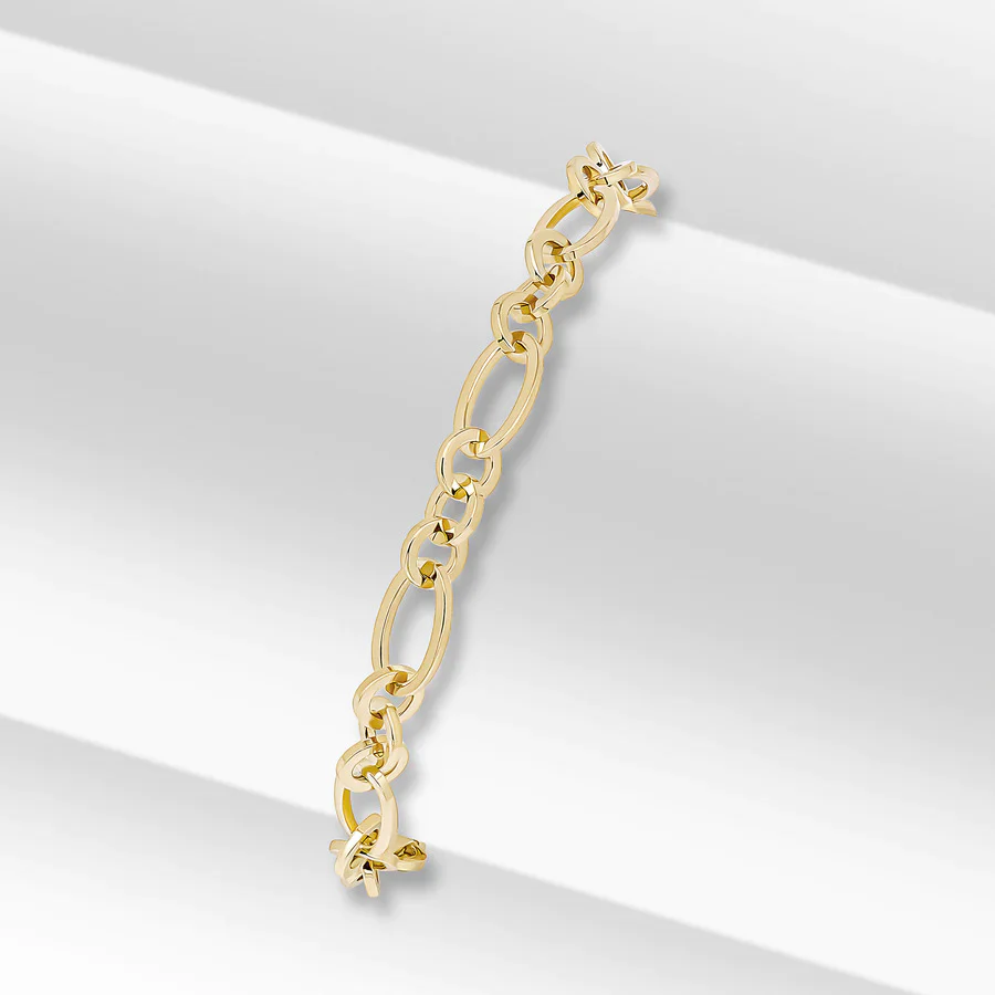 Oval Linked 9ct Yellow Gold Bracelet - Image 2