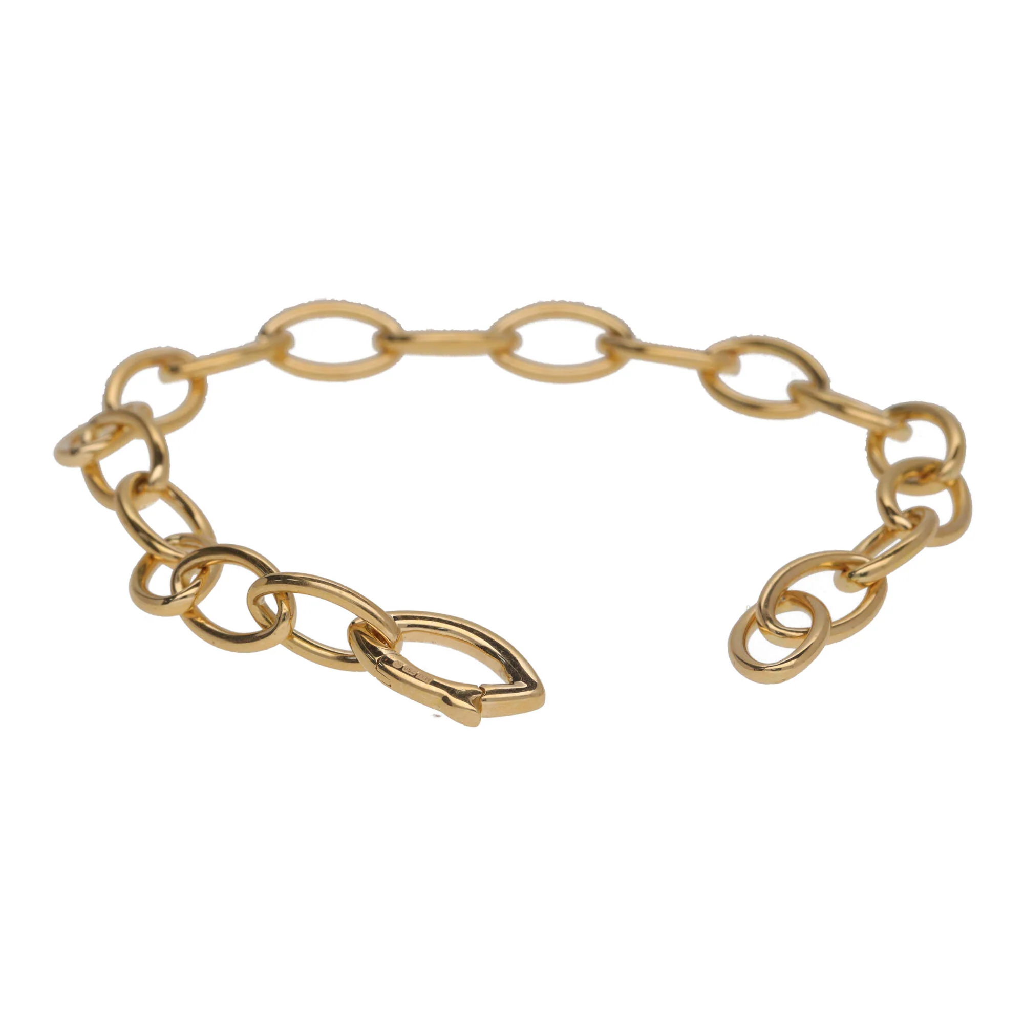 Oval Open Link 18ct Yellow Gold Bracelet - Image 2