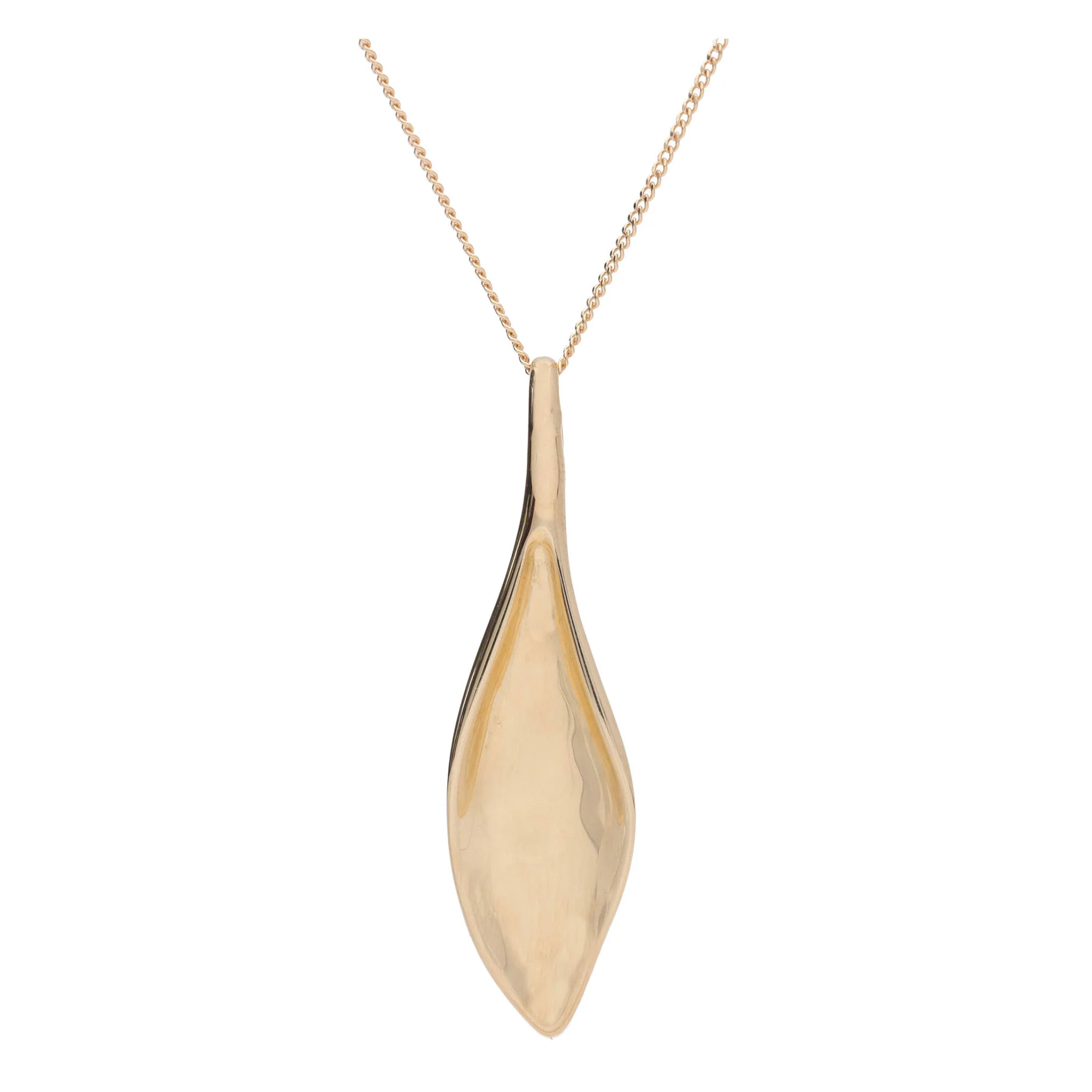 Petal Drop 9ct Yellow Gold Necklace - Image 2
