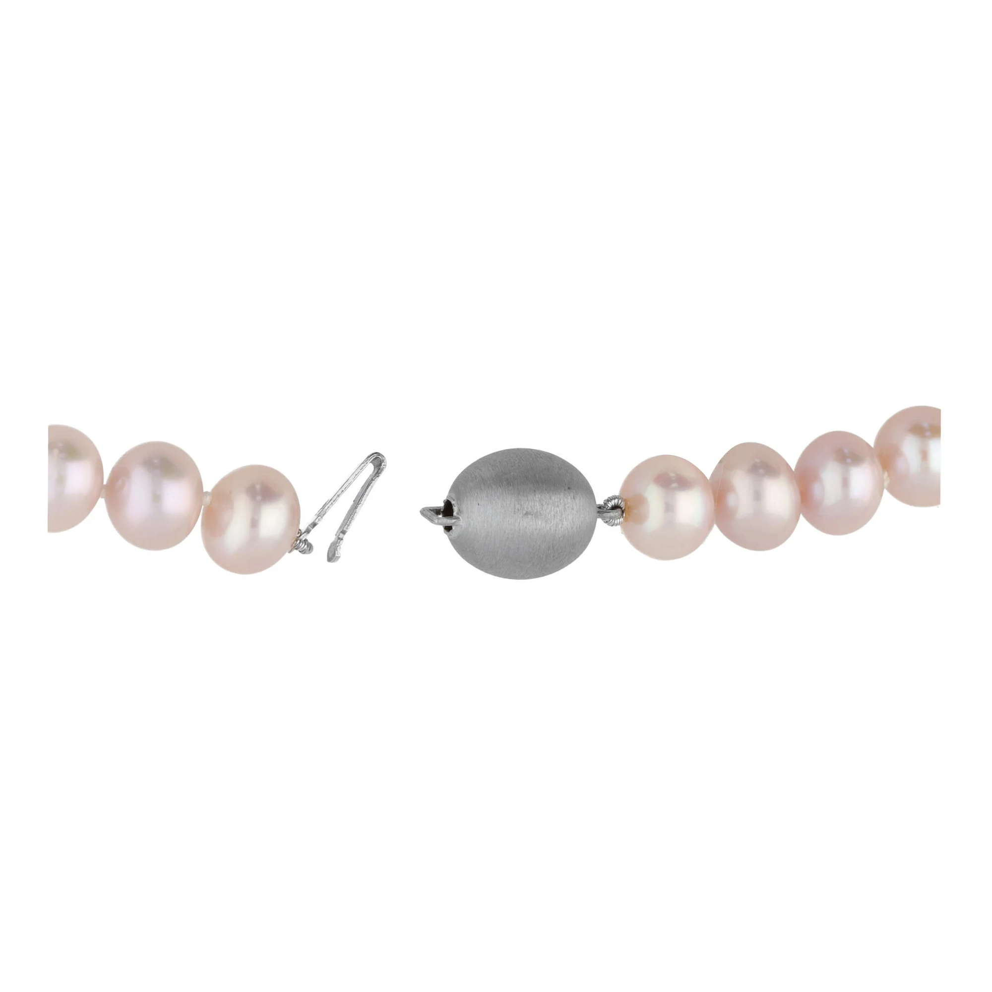 Pink 10mm Freshwater Pearl 14ct White Gold Necklace - Image 2