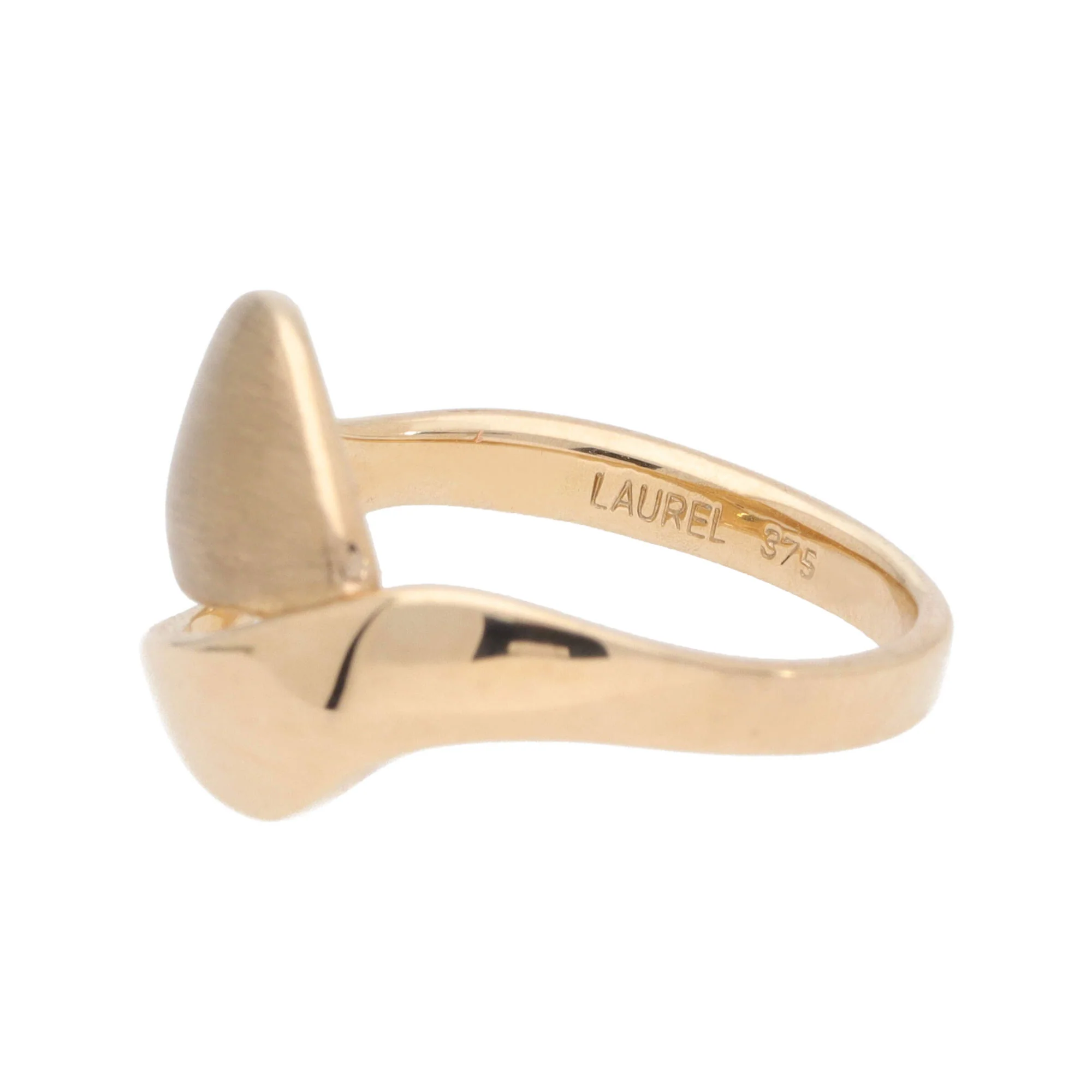 Polished 9ct Yellow Gold Split Blade Ring (P) - Image 2