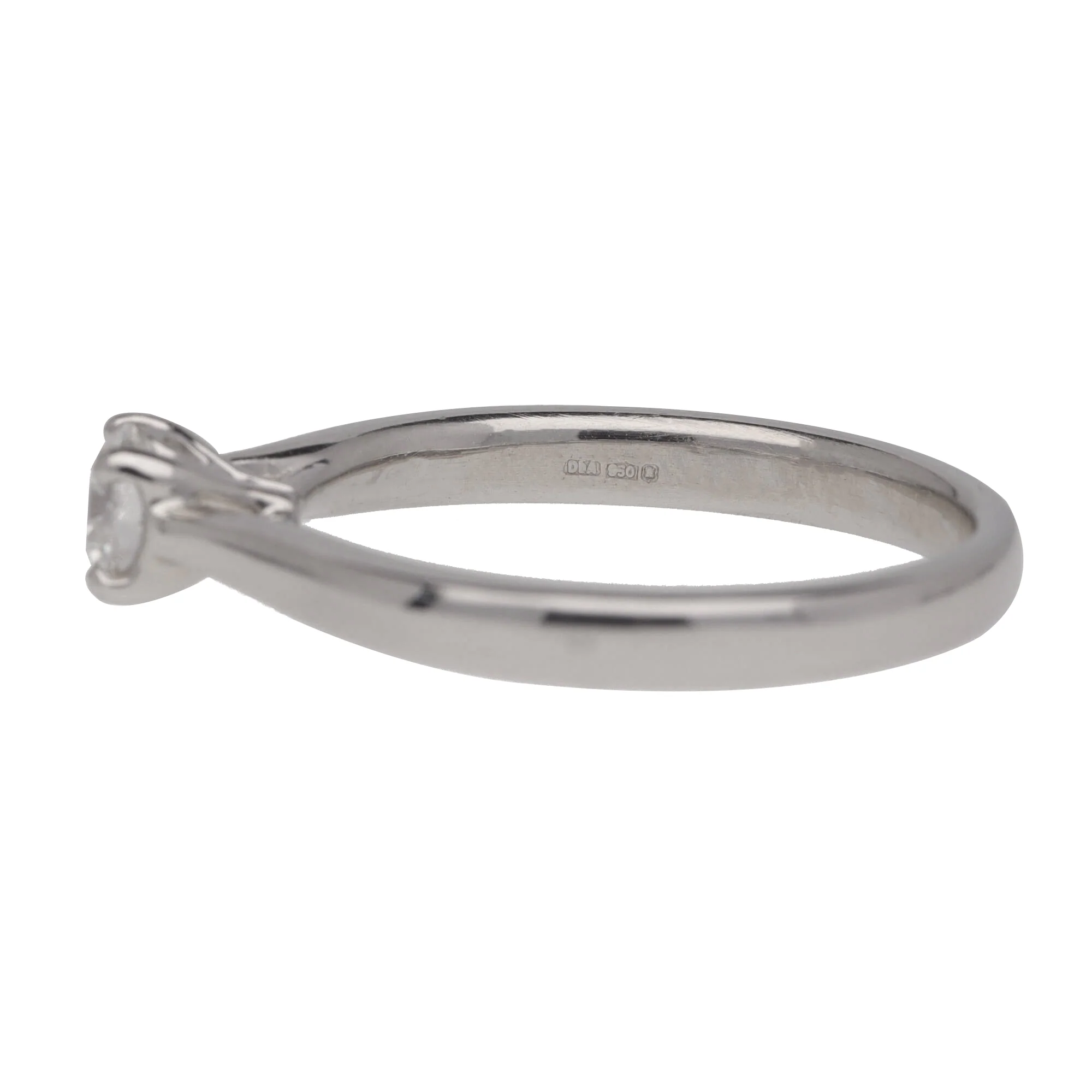 Pre-Owned 0.31ct D VS2 Diamond Platinum Ring - Image 2