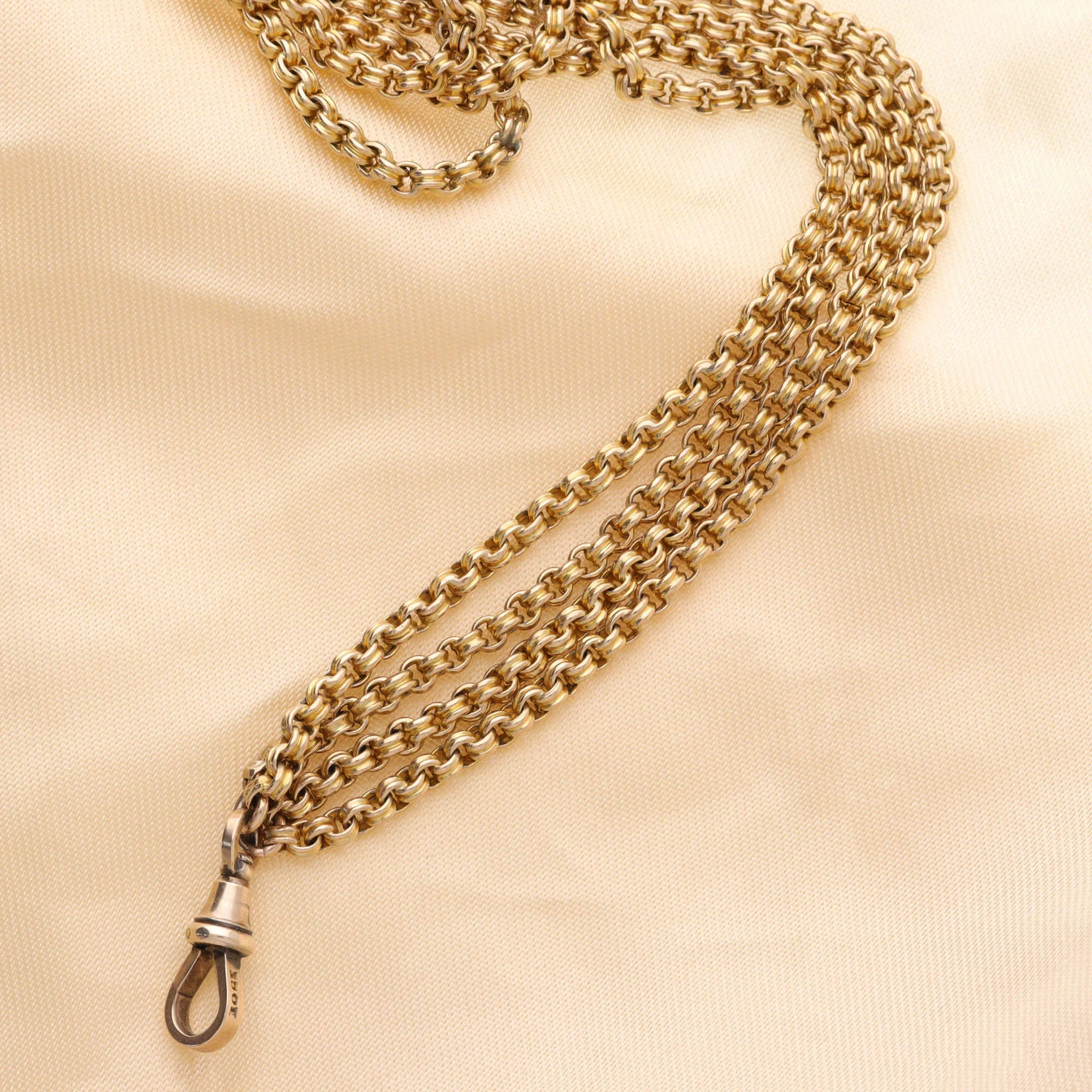 Pre-Owned 10k Yellow Gold Guard Chain - Image 3