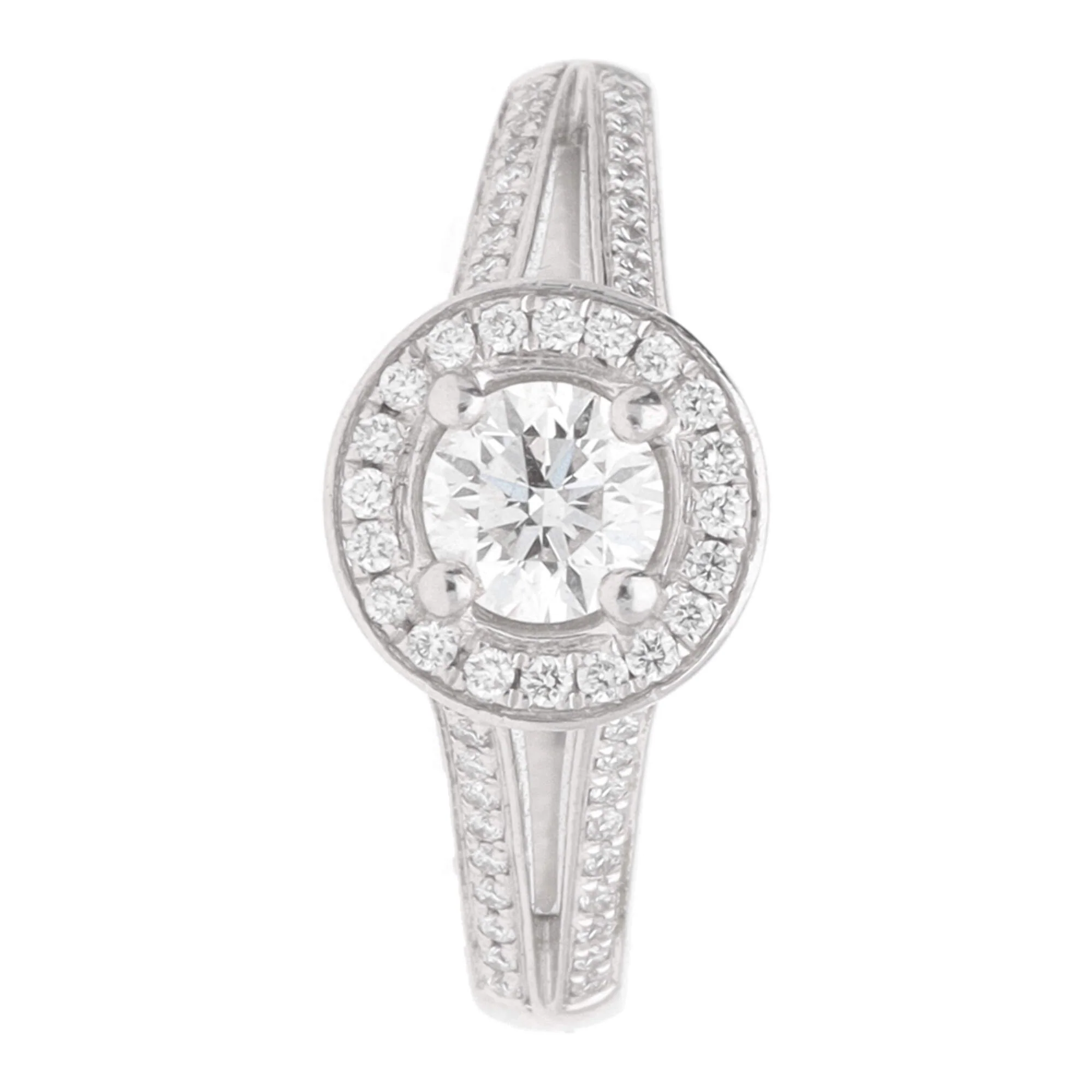Pre-Owned Diamond 0.40ct Platinum Cluster Ring