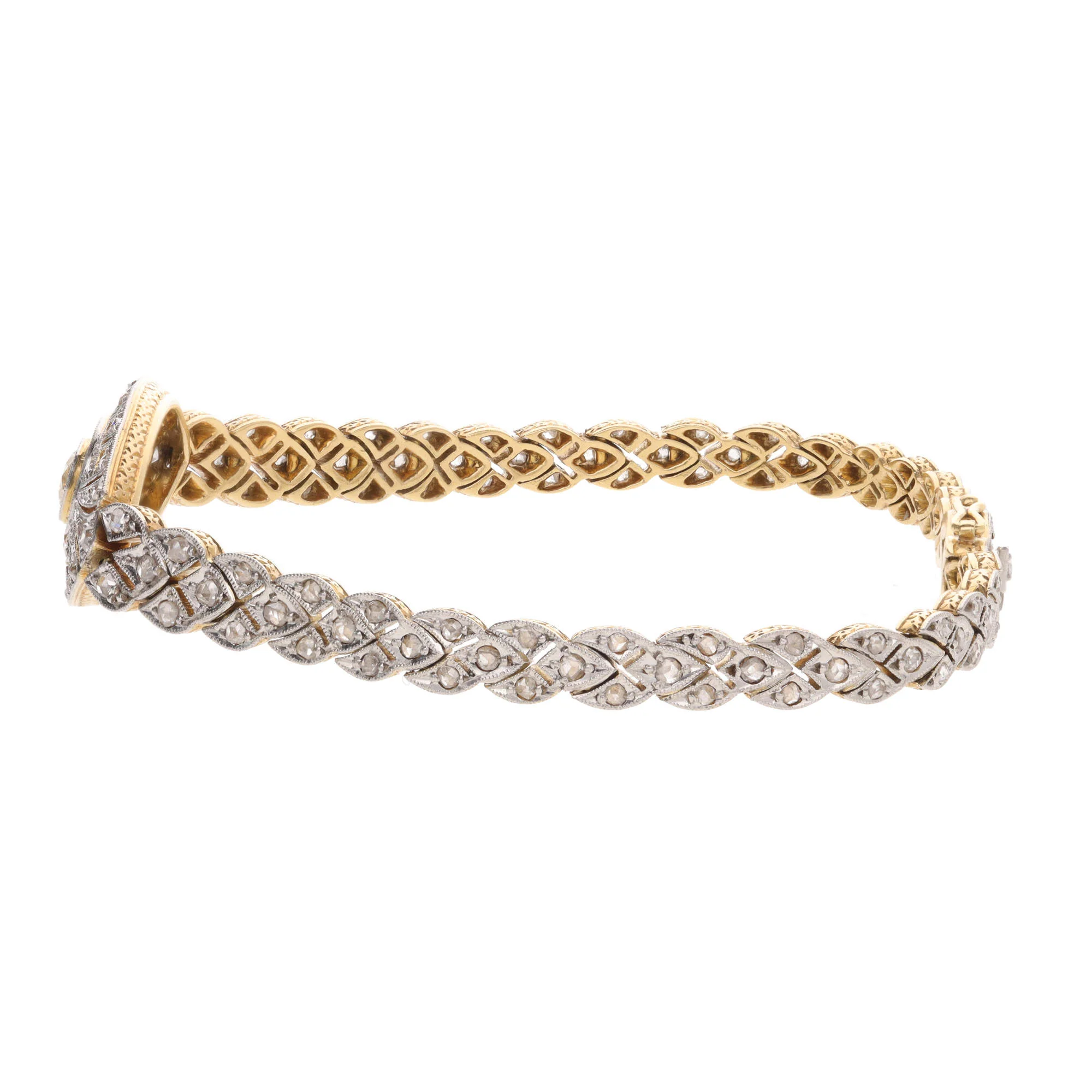 Pre-Owned Diamond and Sapphire Art Deco Style Bracelet - Image 3
