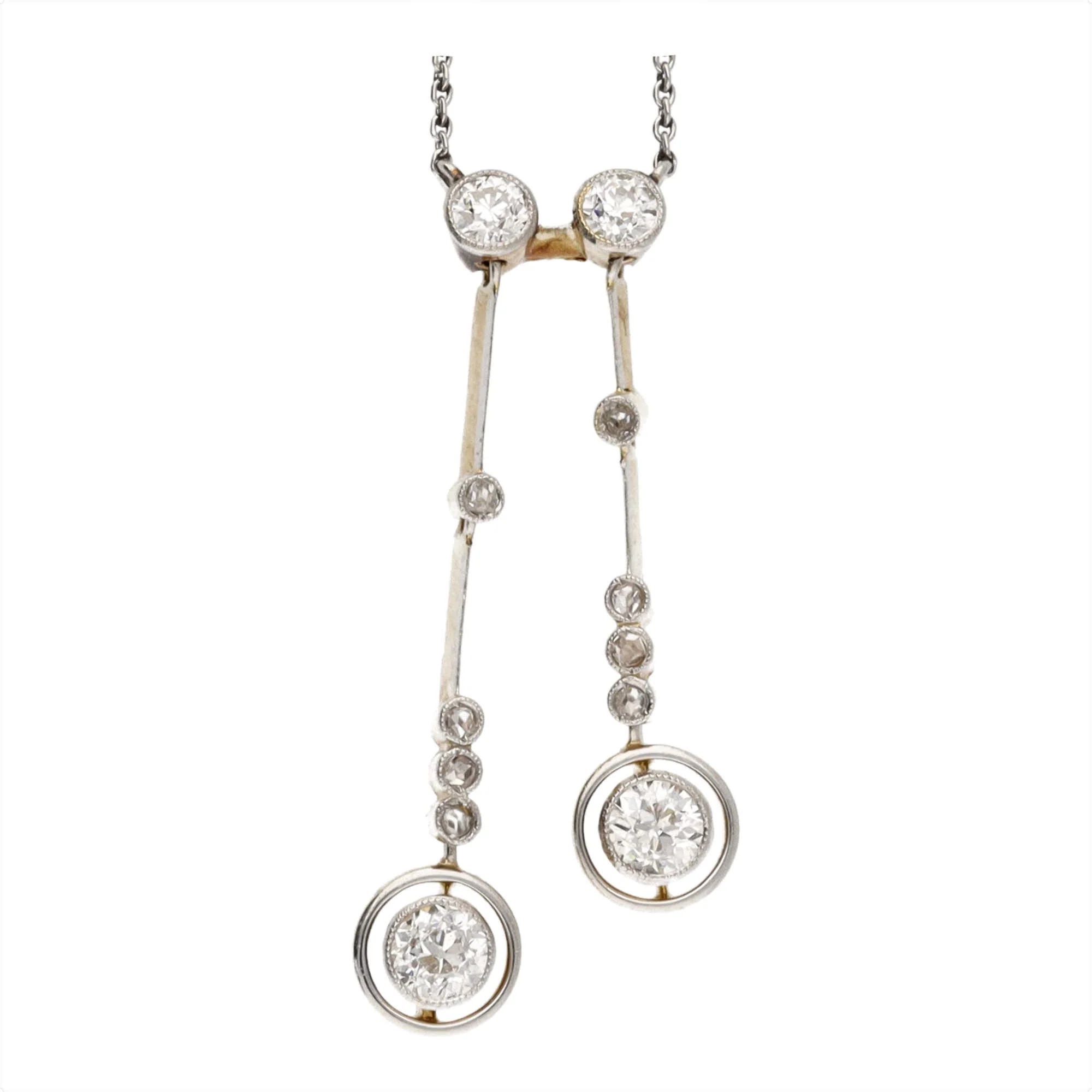 Pre-Owned Diamond Negligee Drop Necklace - Image 2