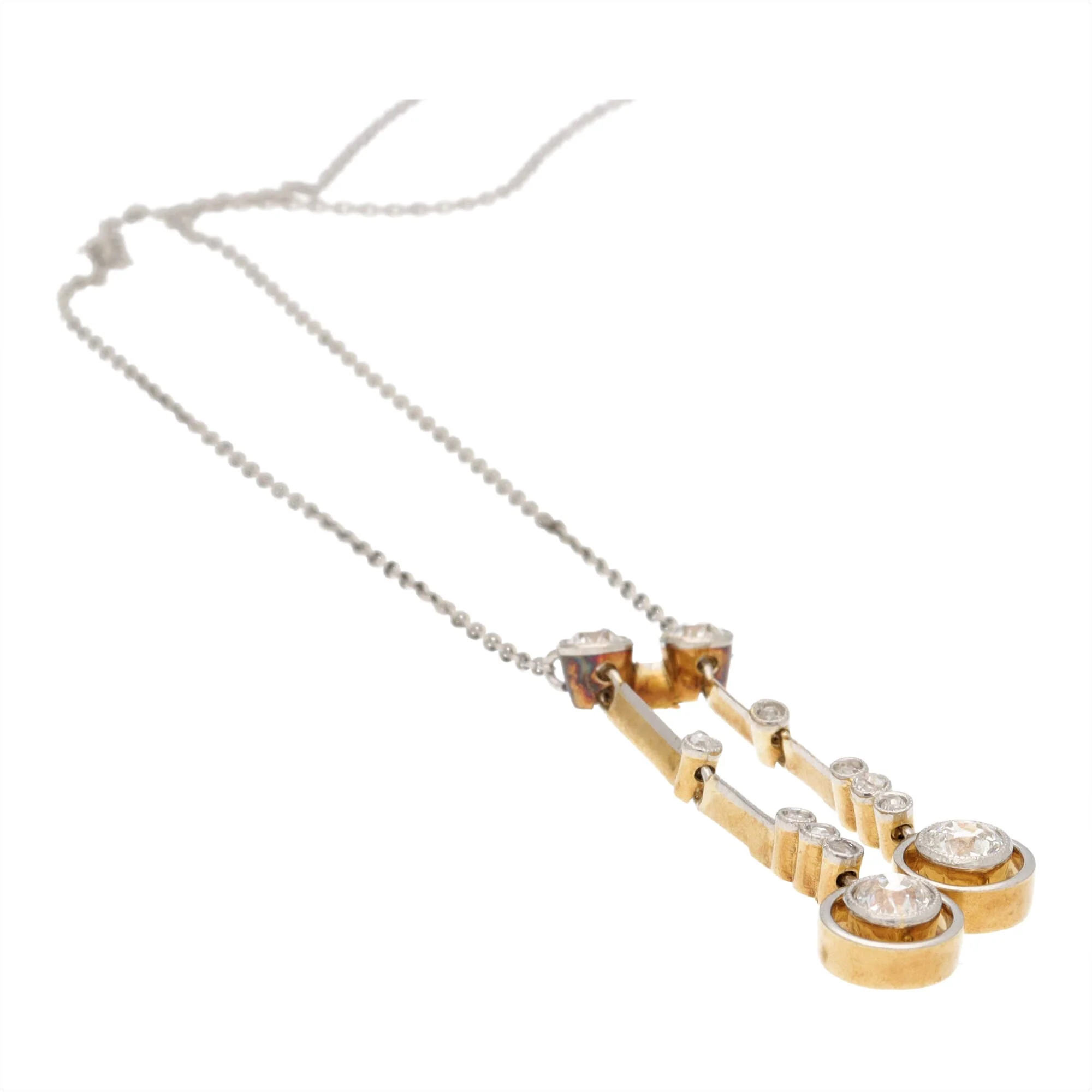 Pre-Owned Diamond Negligee Drop Necklace - Image 4