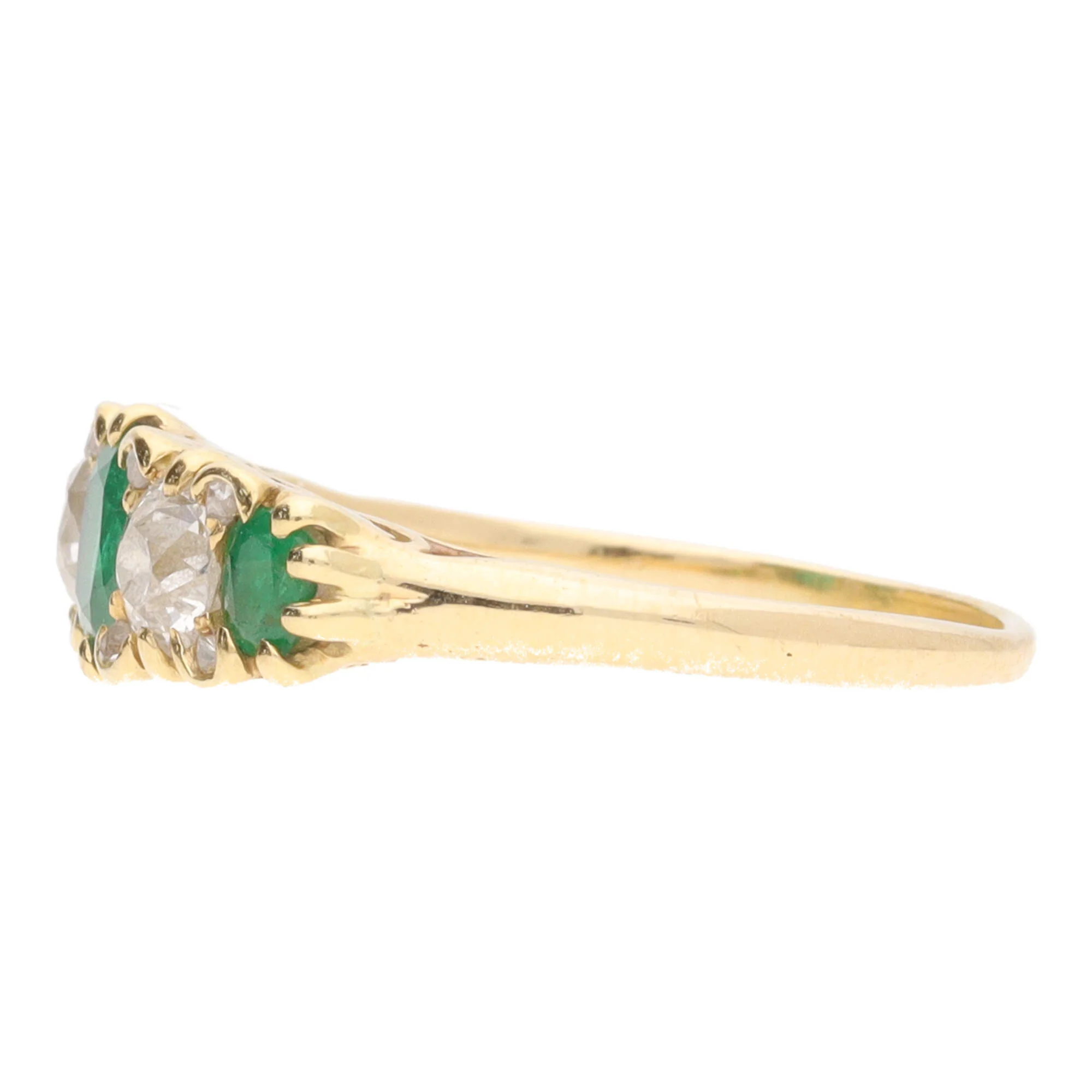 Pre-Owned Emerald and Diamond Ring - Image 3