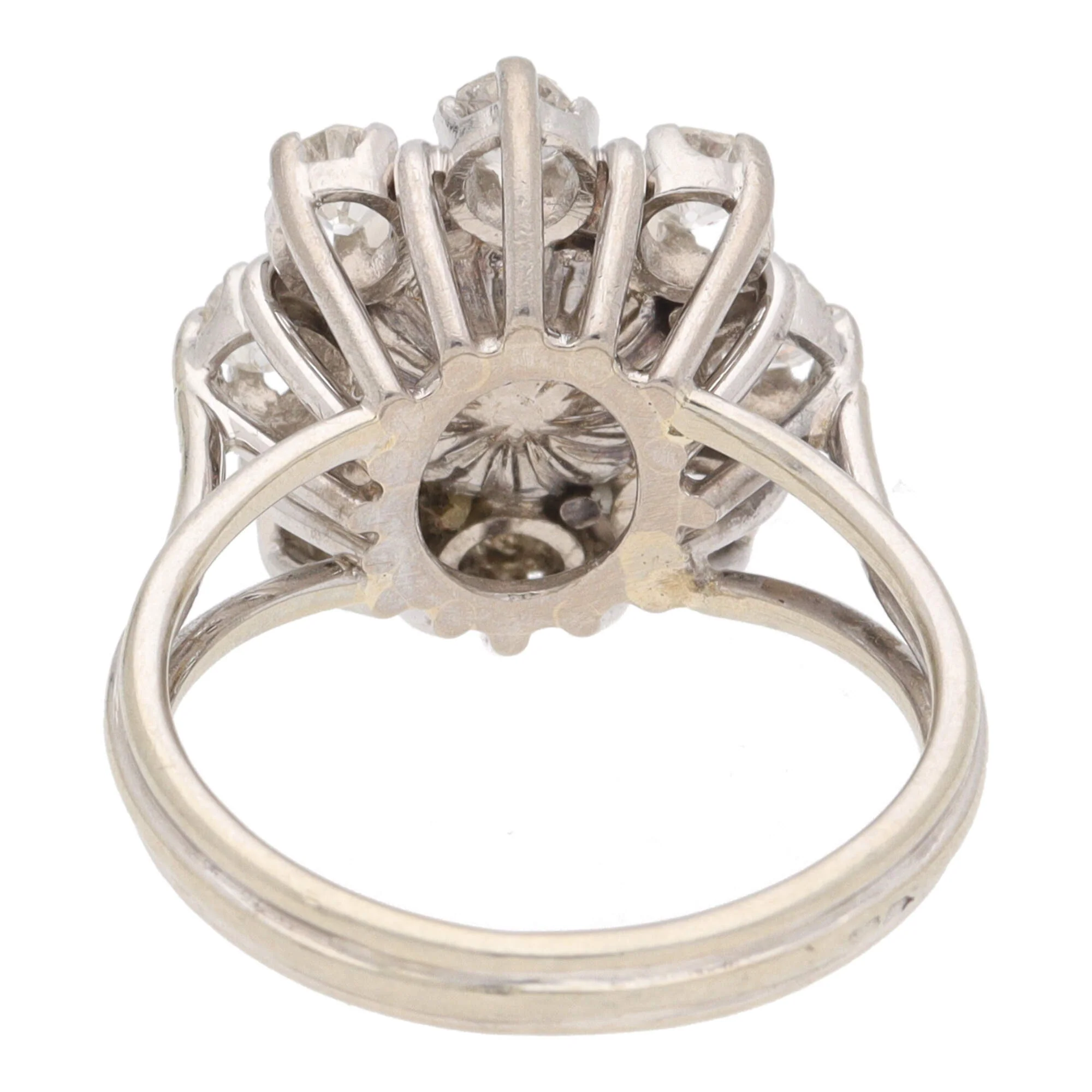 Pre-Owned Pearl and Diamond Cluster Ring - Image 4