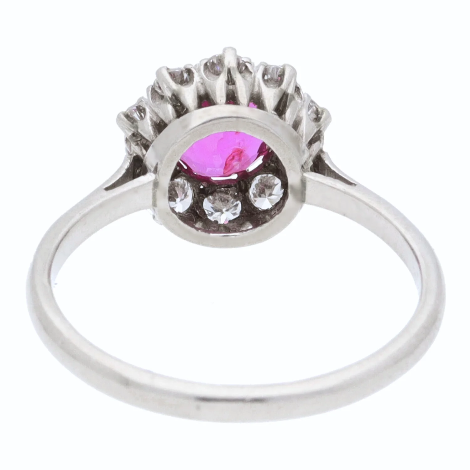 Pre-Owned Ruby and Diamond Circular Cluster Ring - Image 3
