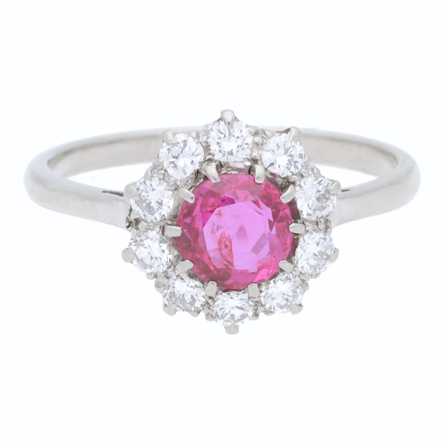 Pre-Owned Ruby and Diamond Circular Cluster Ring - Image 4