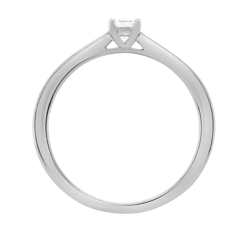 Princess Cut Diamond 0.15ct 9ct White Gold Solitaire Ring - Image 2