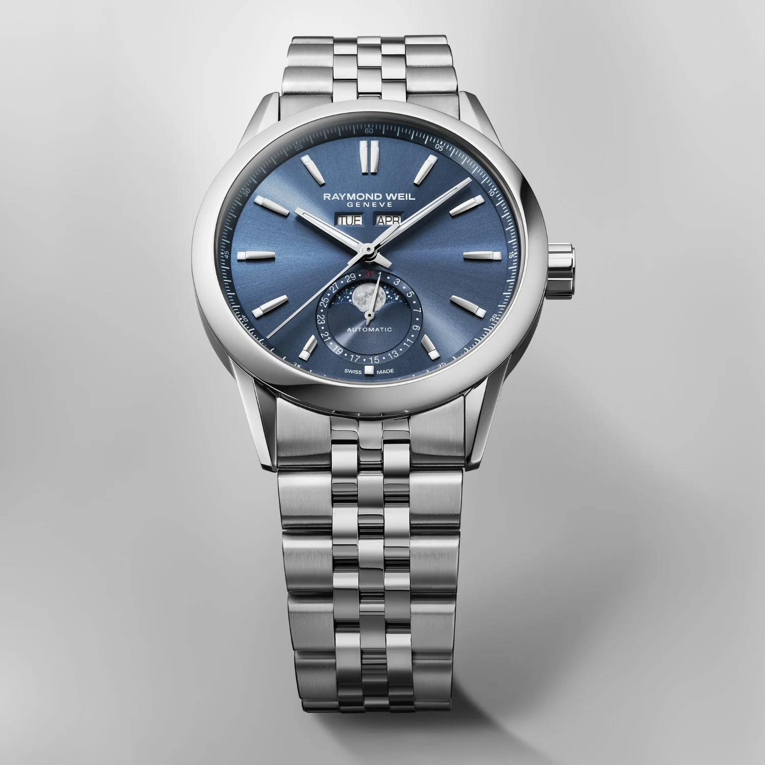 Raymond Weil Freelancer Complete Calendar Moonphase 40mm Automatic Watch 2766-ST-50001 - Image 7
