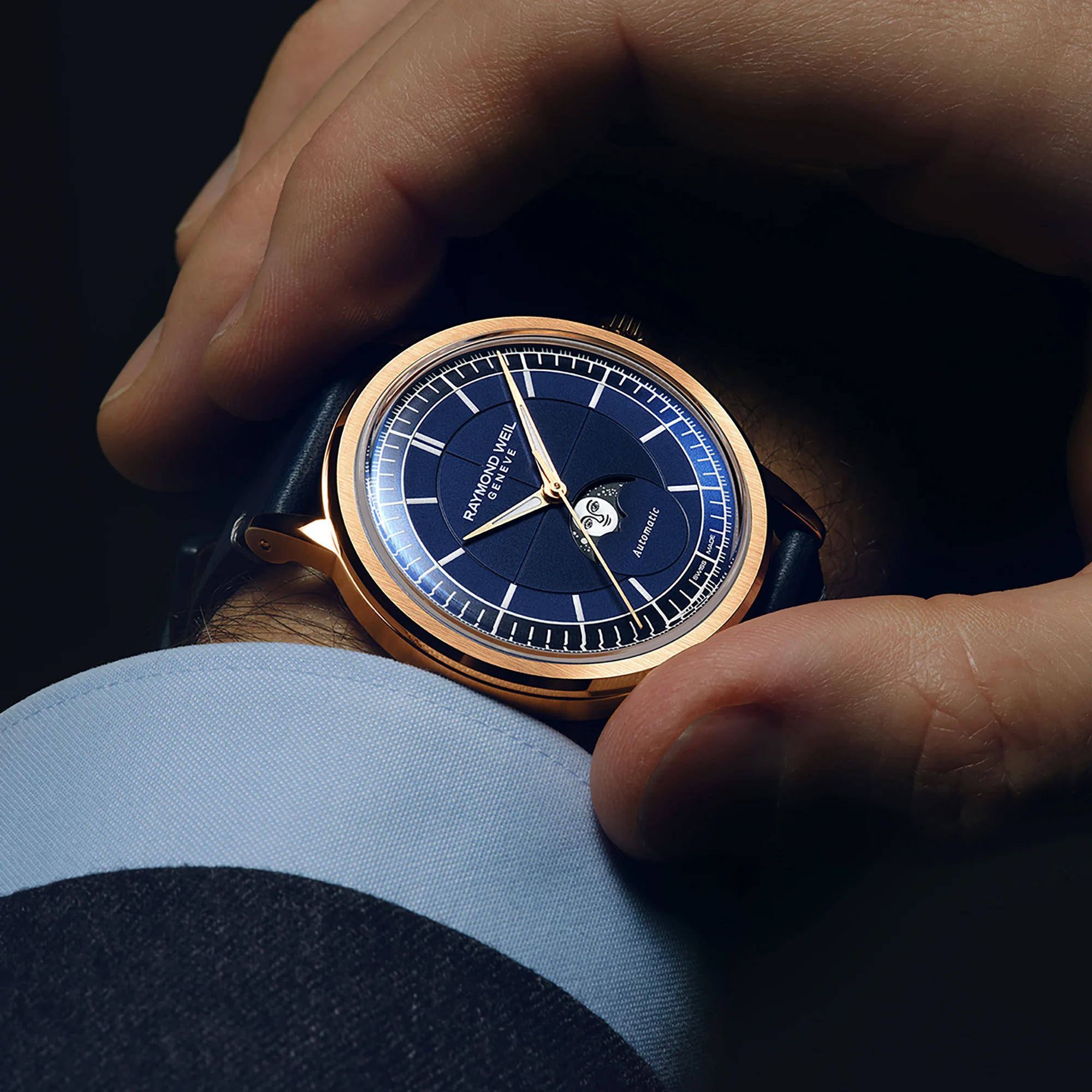 Raymond Weil Millesime Moon Phase 39.5mm Automatic Watch 2945-PC5-50001 - Image 8