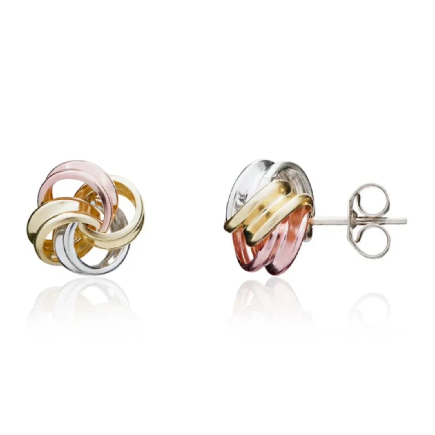 Ribbon Knot 9ct Gold Stud Earrings - Image 2