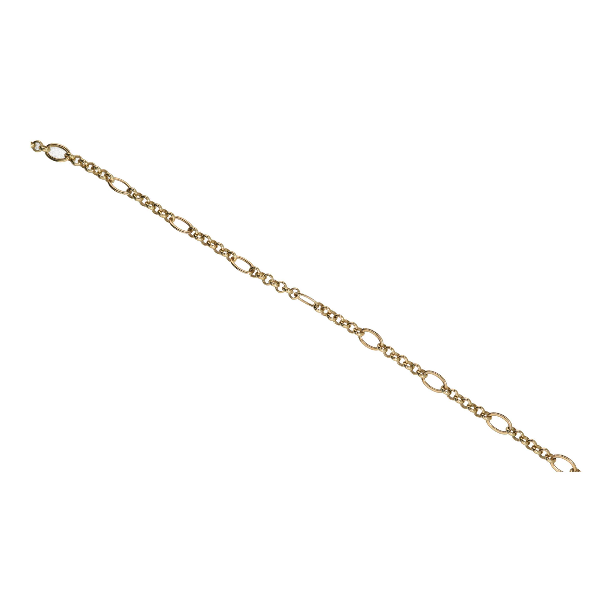 Rounded Belcher Link 9ct Yellow Gold Bracelet - Image 3