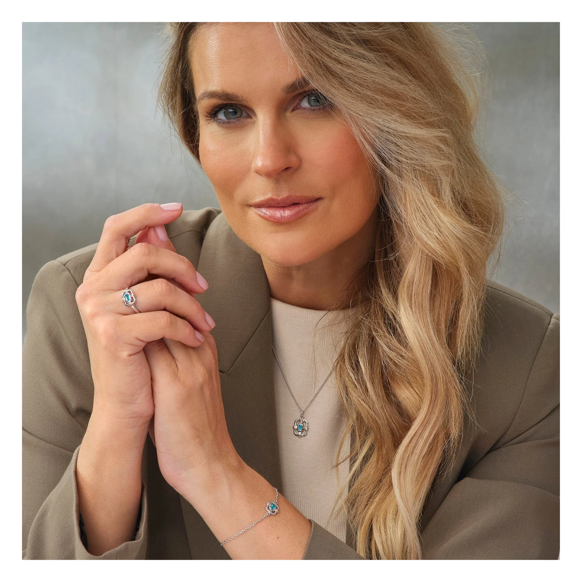 Clogau Royal Clogau® Sterling Silver Gateways Ring with Swiss Blue Topaz 3SEGW0729 (M) - Image 2