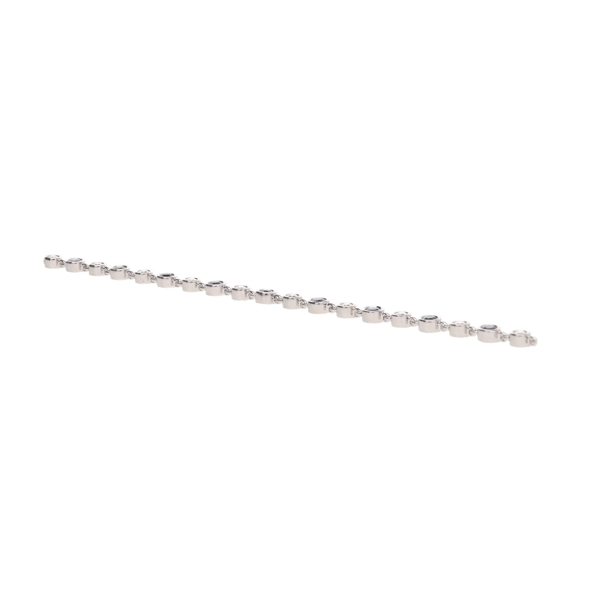 Sapphire and Diamond 18ct White Gold Bracelet - Image 3