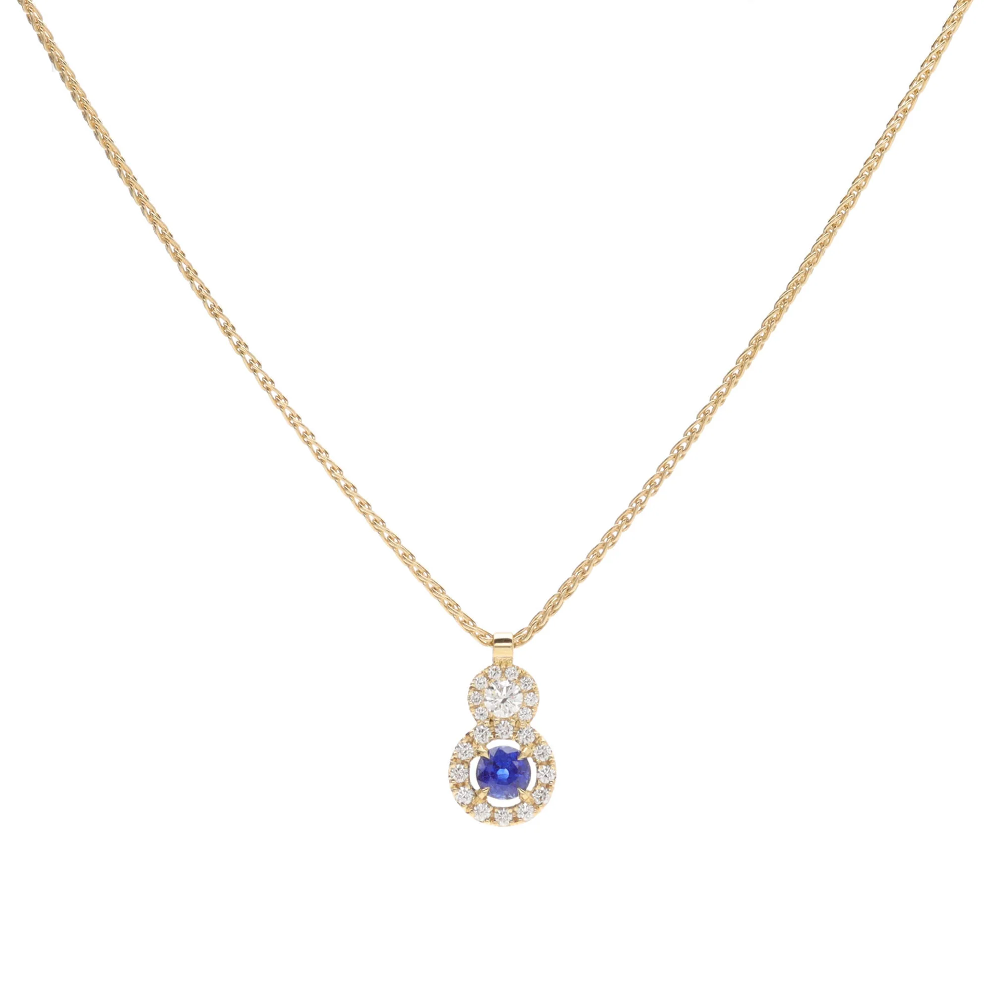 Sapphire and Diamond 18ct Yellow Gold Necklace