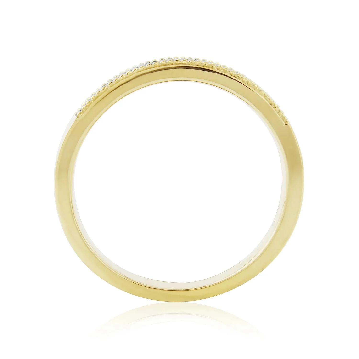 Sapphire and Diamond 9ct Yellow Gold Half Eternity Ring (M) - Image 2