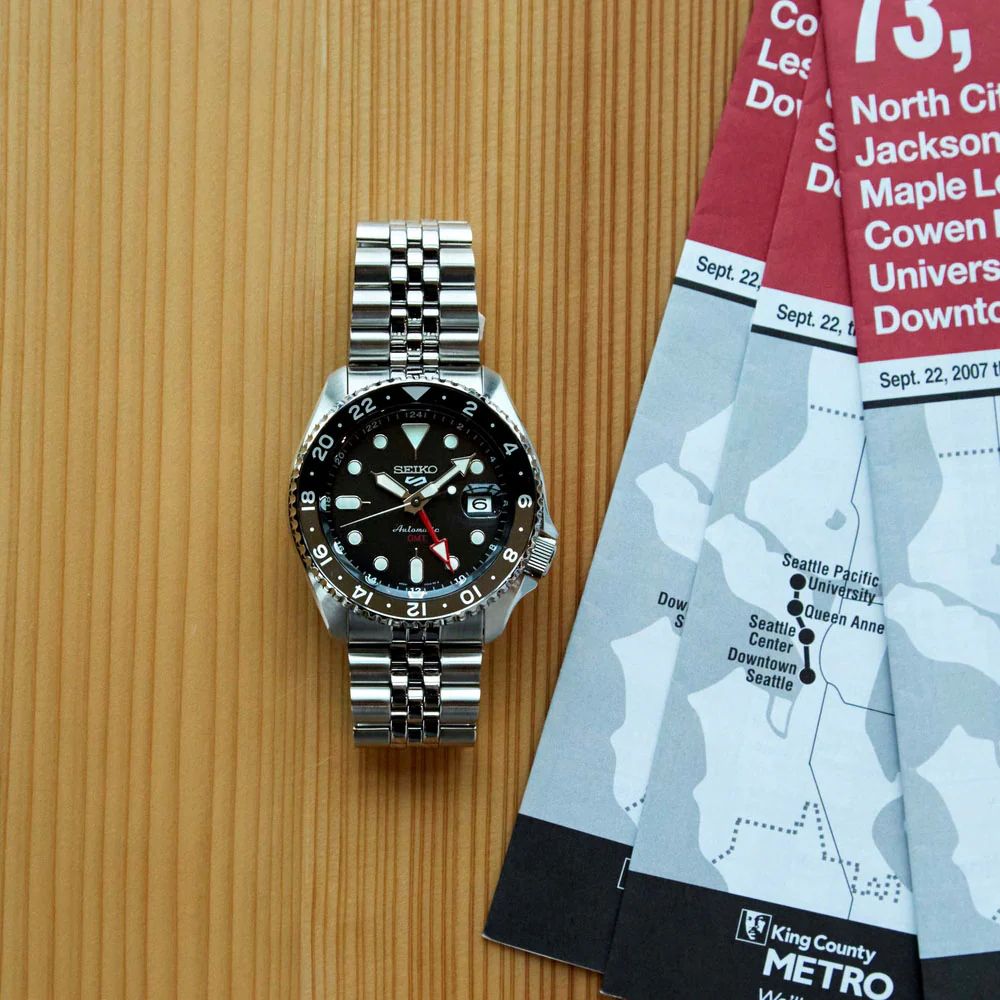 Seiko 5 Sports SKX GMT 'Black Grape' Automatic 42.5mm Re-Interpretation Watch SSK001 - Image 4