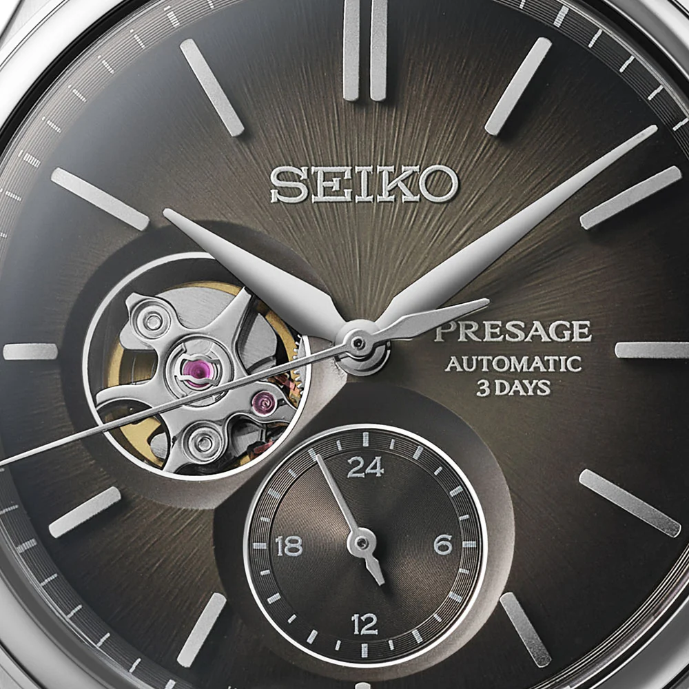 Seiko Presage Classic Series 'Sumi-Iro' Open Heart Automatic 40.2mm Watch SPB471 - Image 4