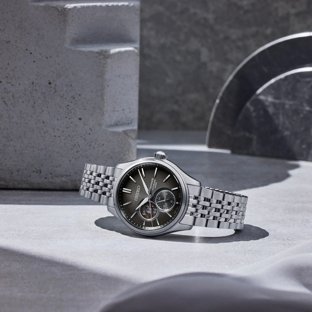 Seiko Presage Classic Series 'Sumi-Iro' Open Heart Automatic 40.2mm Watch SPB471 - Image 5