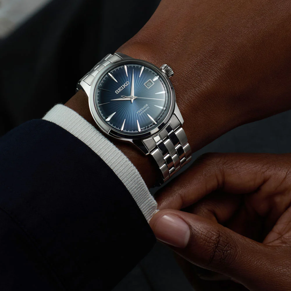 Seiko Presage Cocktail Time 'Blue Moon' Automatic 40.5mm Watch SRPB41 - Image 2
